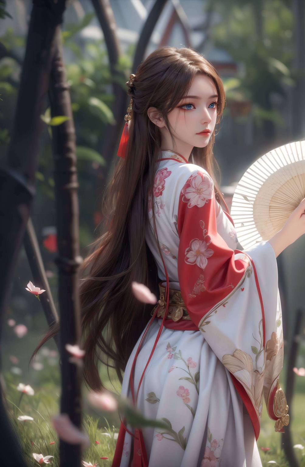 元龙蔷薇高清动态壁纸图片ai素材：超好看国漫女神ai游戏壁纸pc粉色