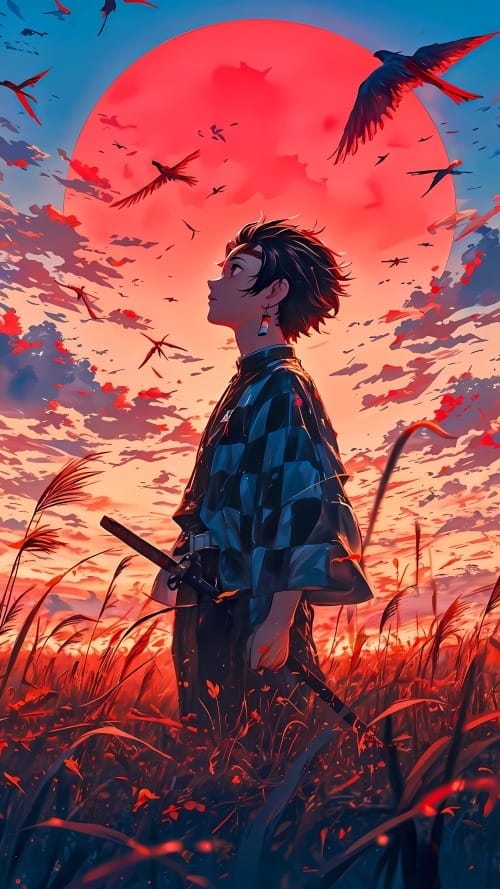 鬼灭之刃炭治郎5K手机壁纸