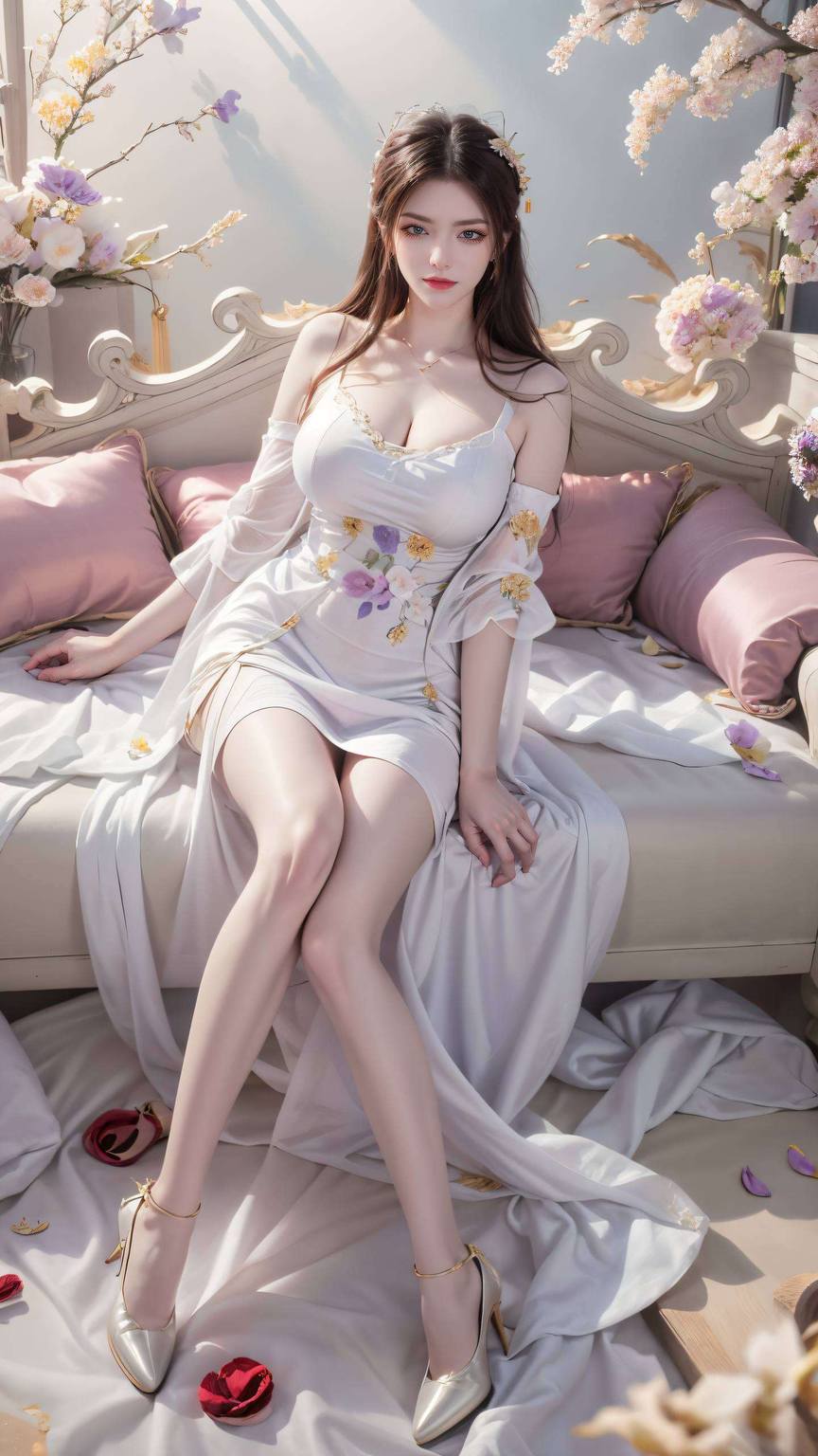 斗破苍穹彩鳞官方壁纸：ai绘画全屏各种姿势素材完美像素平板简洁壁纸