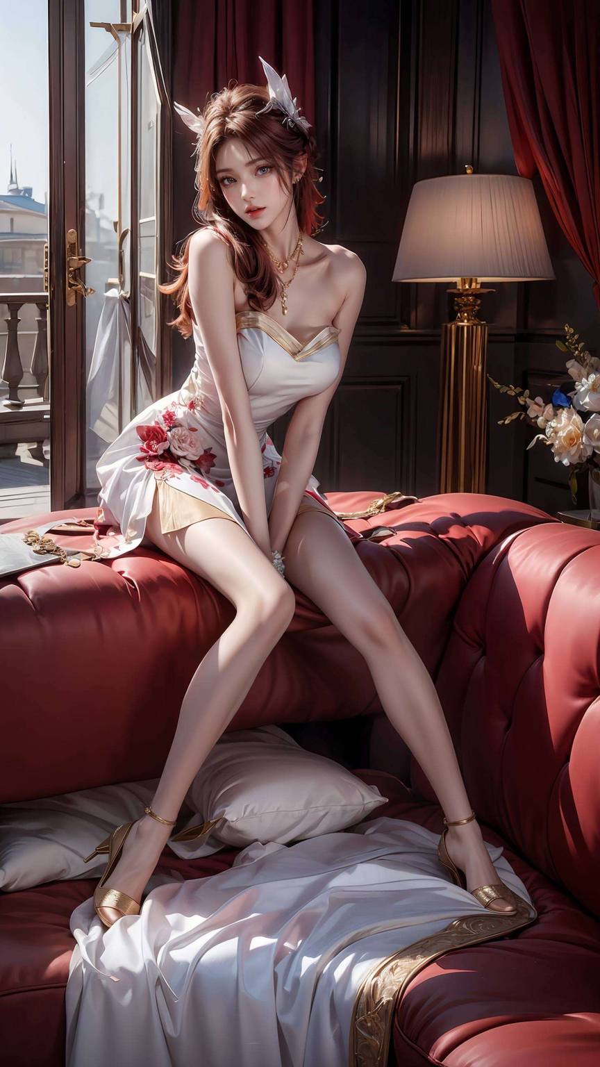 小舞火灵儿壁纸超清：ai绘画人物动作参考图完美像素安卓墙纸-皮皮兔动漫