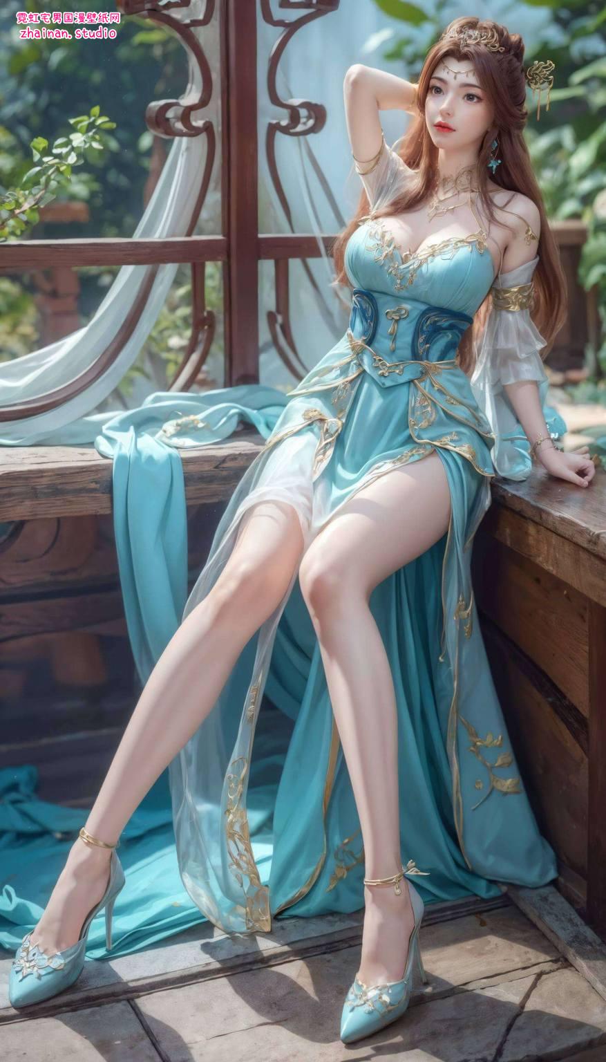 苏灵韵电脑壁纸：AI绘画角色笑容素材免费合集手机古风