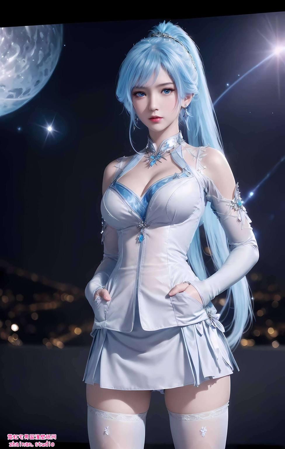 唐舞桐裸身高清壁纸：ai绘画角色笑容素材免费分享