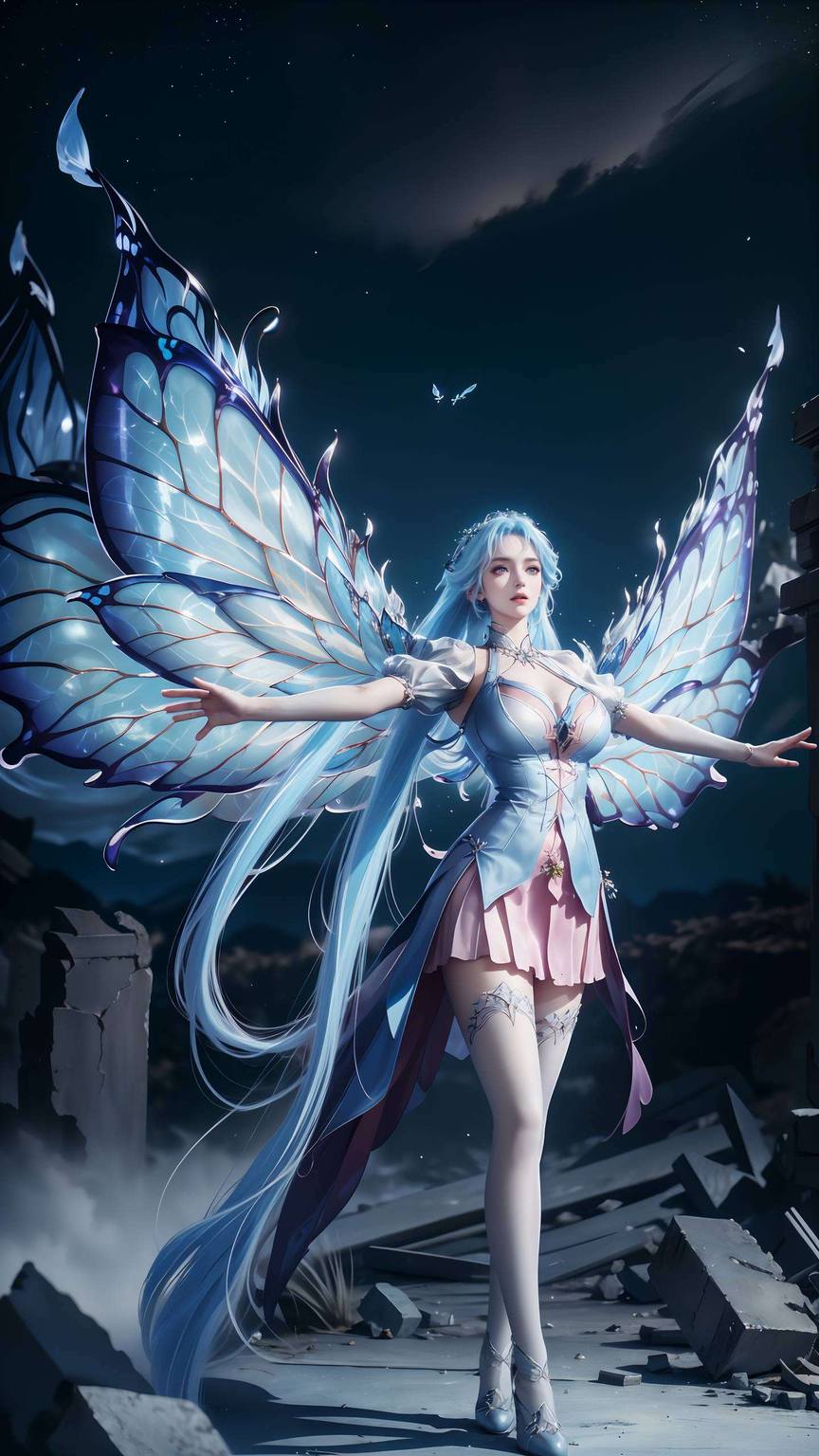 唐舞桐裸身高清壁纸：ai绘画角色笑容素材免费分享