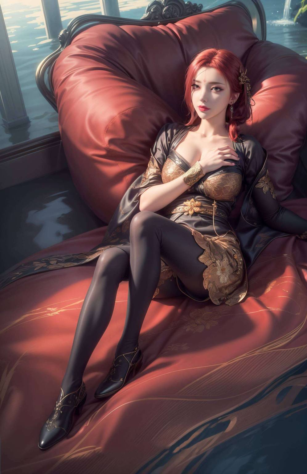 雅妃同人高清竖屏壁纸AI绘画国漫女主表情素材免费下载