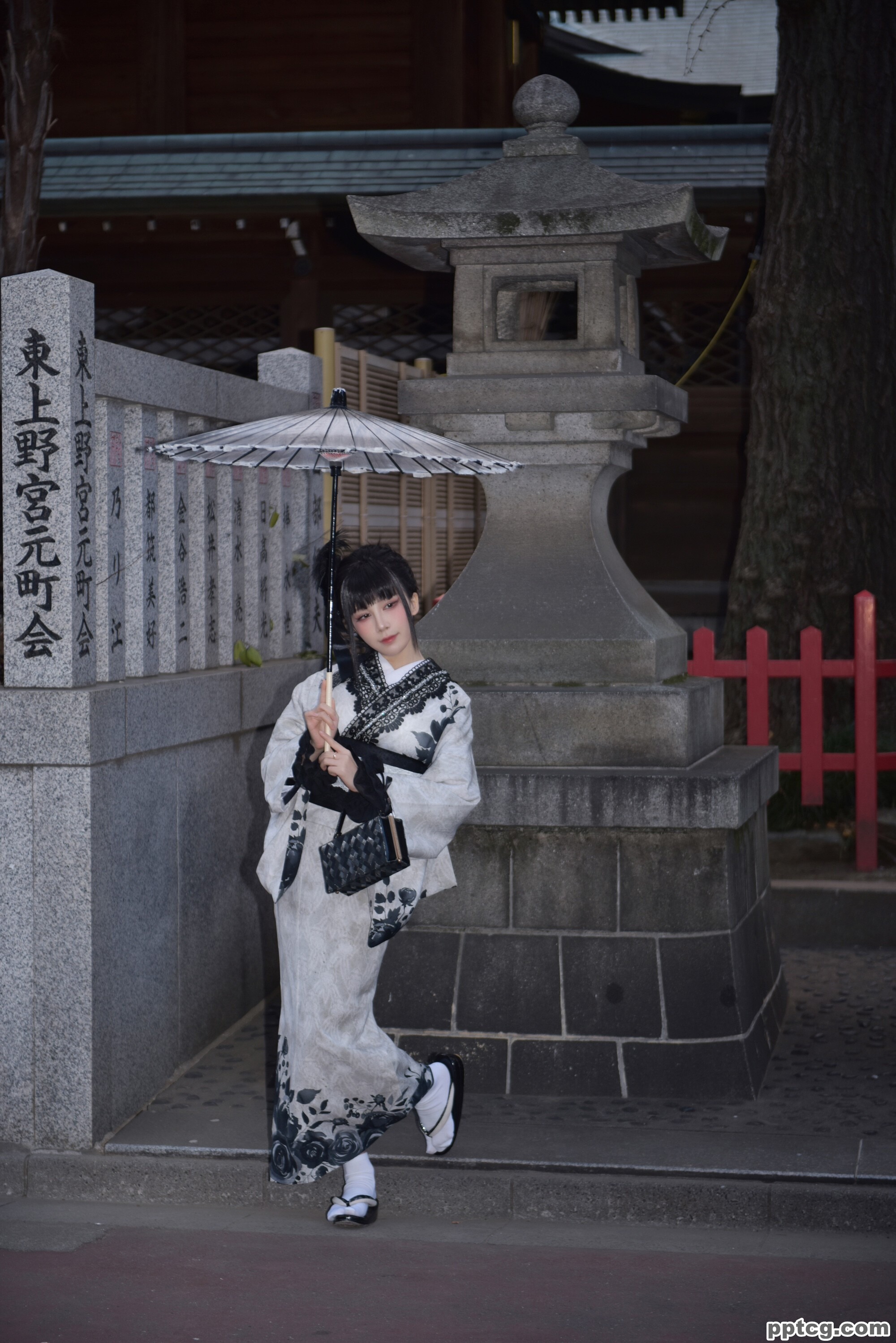 水淼aqua   Black Lace Kimono