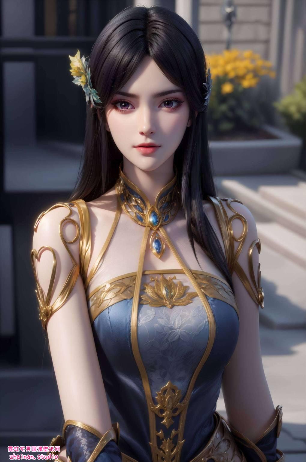 国漫女神柳菲ai壁纸：角色笑容素材与护眼古风-皮皮兔动漫