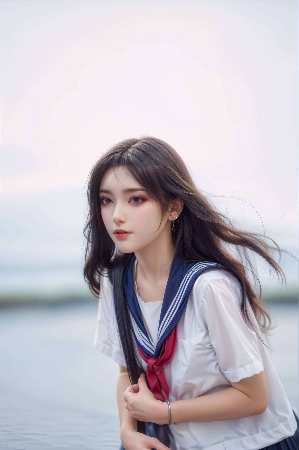 国漫女神柳菲ai壁纸：角色笑容素材与护眼古风