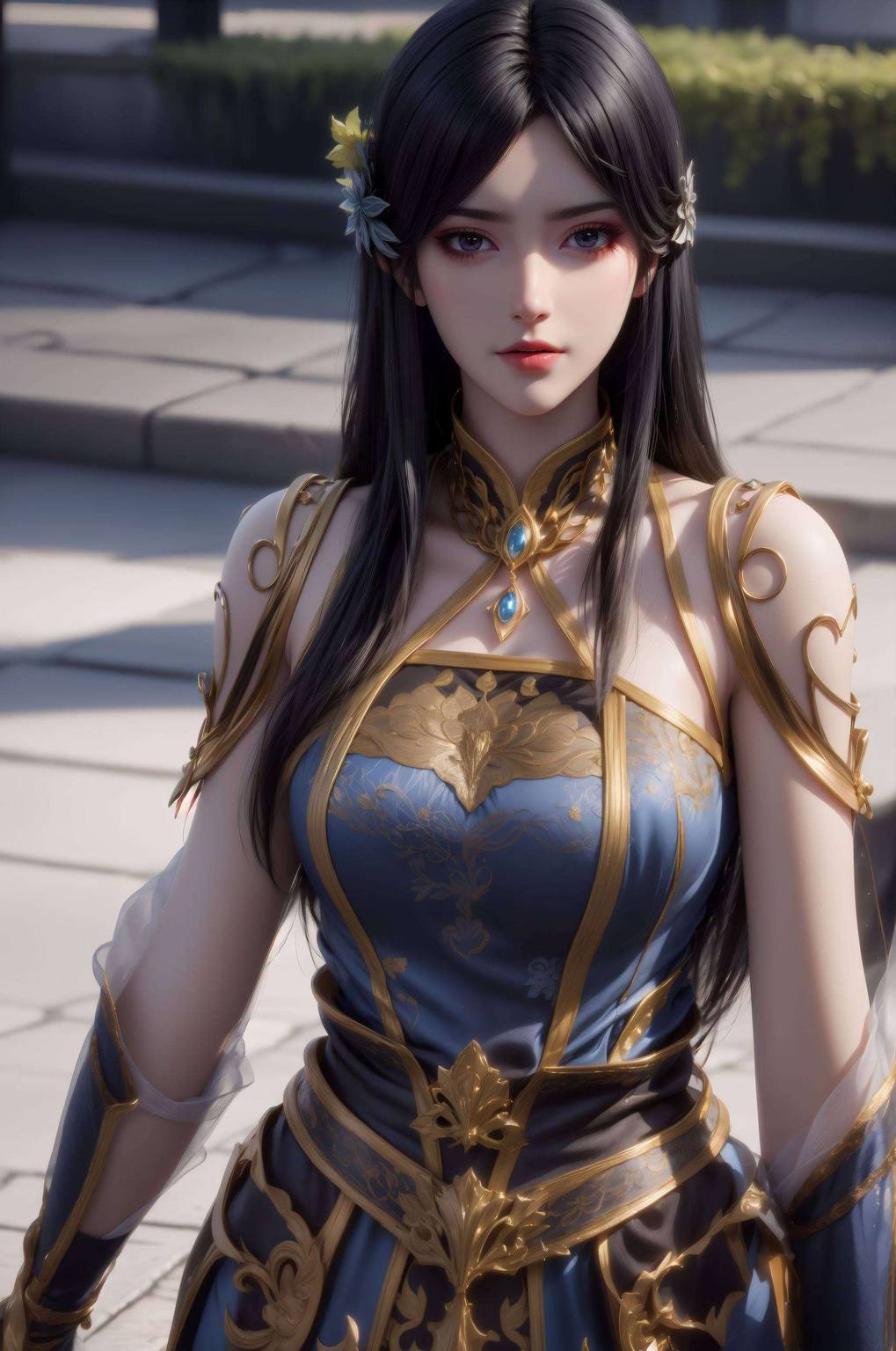 国漫女神柳菲ai壁纸：角色笑容素材与护眼古风