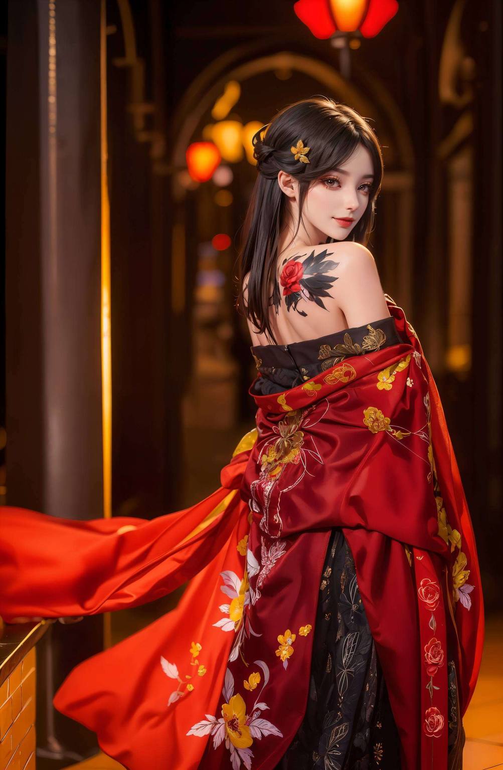 国漫女神柳菲ai壁纸：角色笑容素材与护眼古风