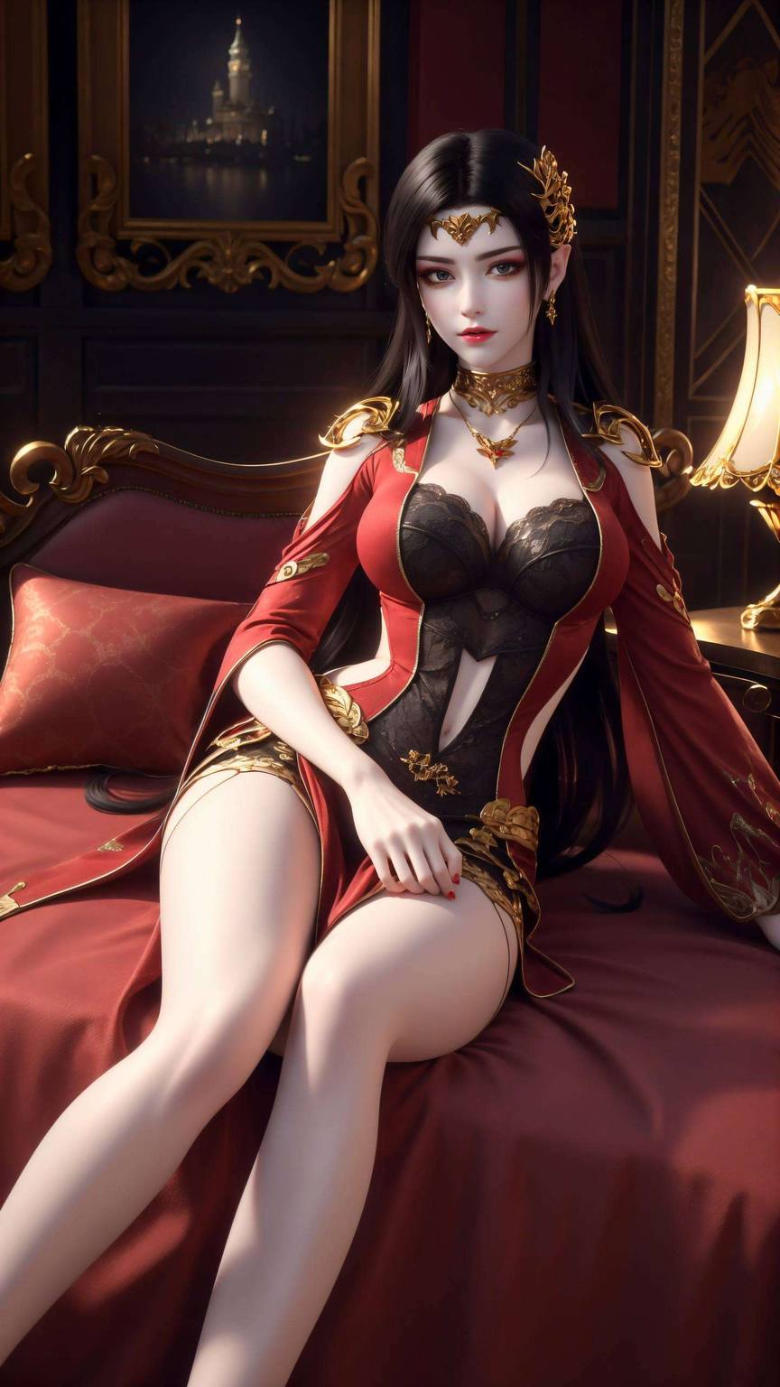 精美AI绘画国漫女主精细角色平板最美壁纸：斗破美杜莎壁纸真人高清-皮皮兔动漫