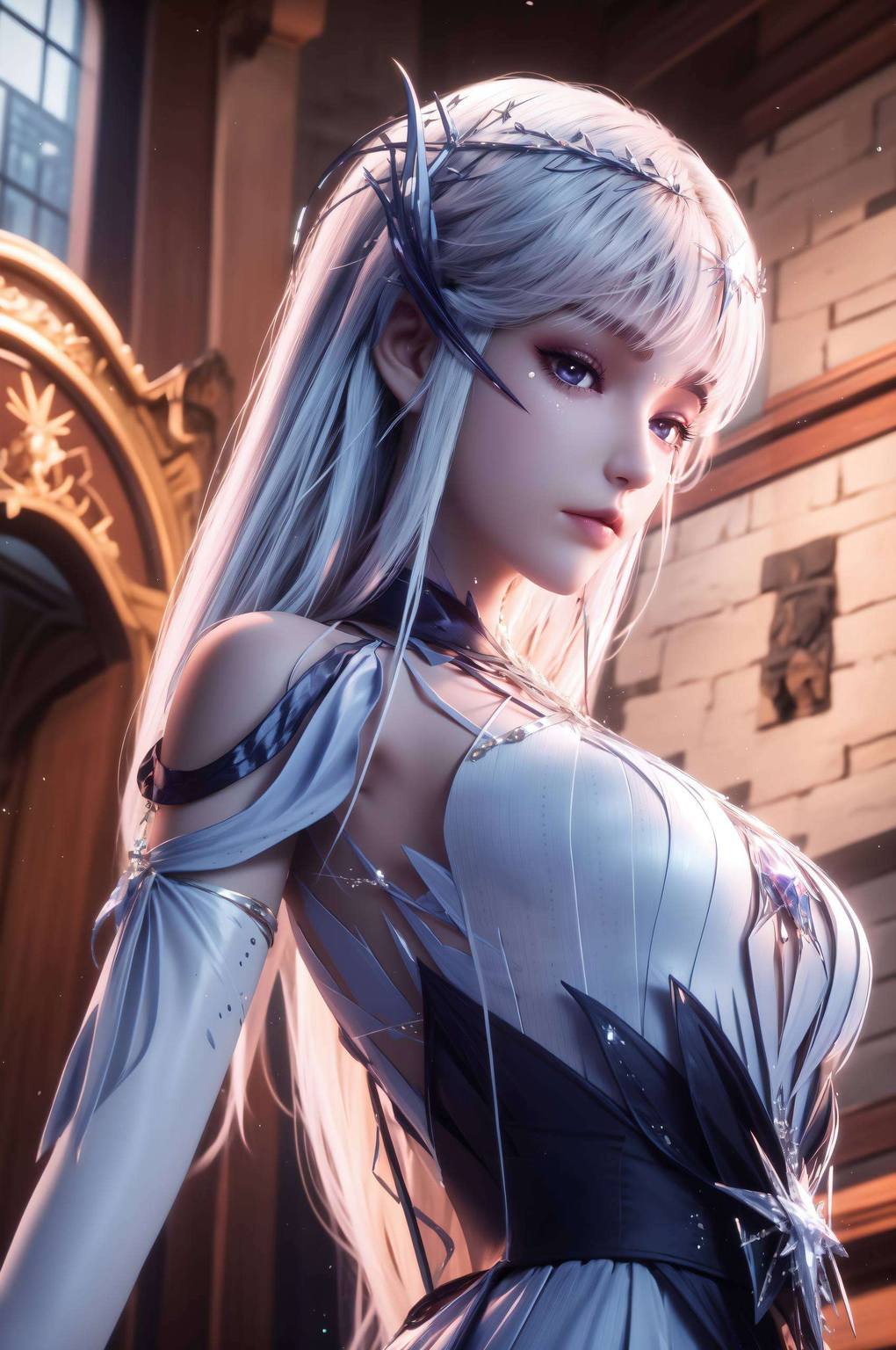 圣采儿正脸高清2k国漫女主护眼宽屏壁纸