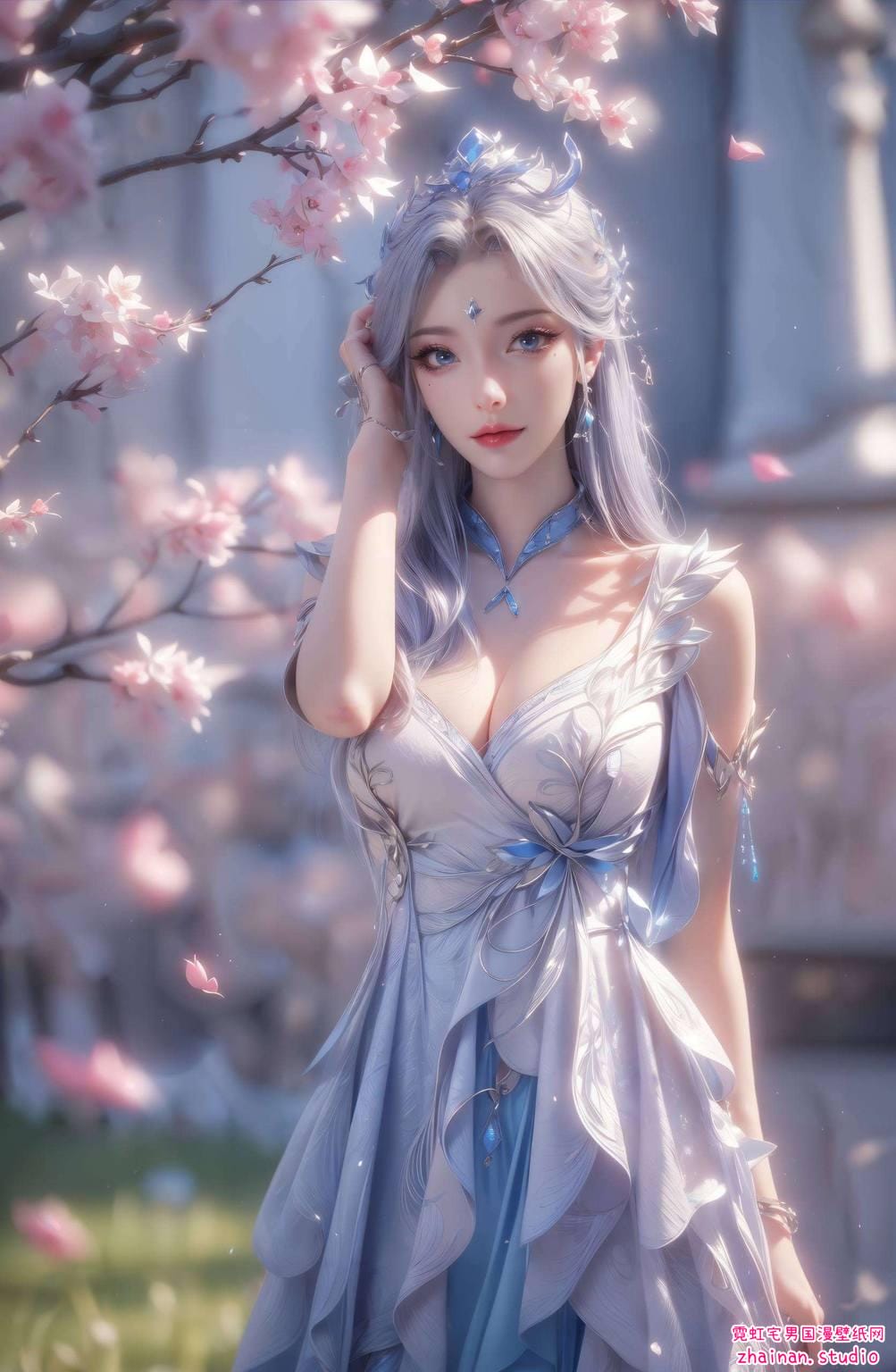 宁雨蝶的身材到底有多好:超高清国漫女生AI免费壁纸下载电脑简洁壁纸