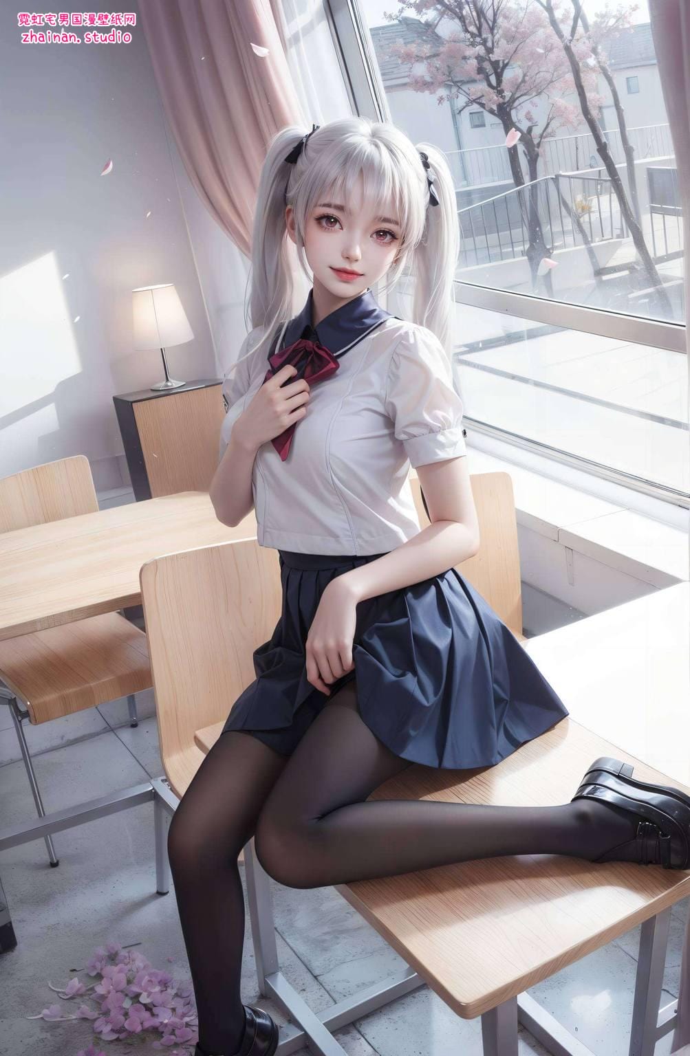 林动与青檀高清AI人物神态素材免费分享电脑粉色壁纸