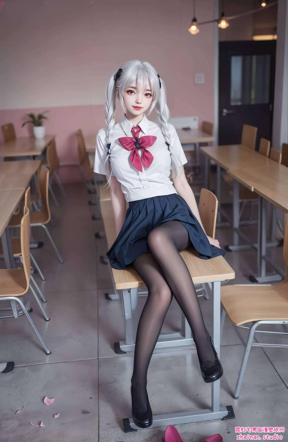 林动与青檀高清AI人物神态素材免费分享电脑粉色壁纸