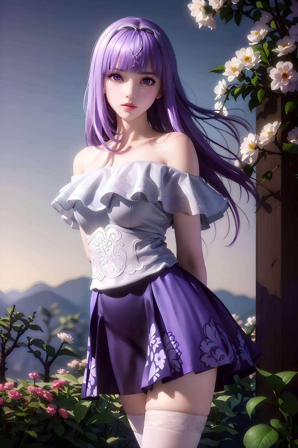 超清晰AI绘画国漫女主少司命护眼壁纸iPad横屏背景