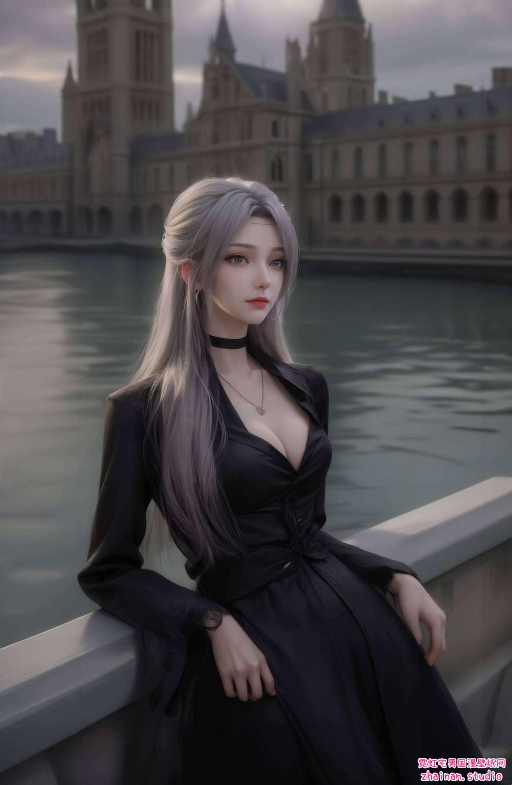 云韵锁屏壁纸动态图片：超清晰AI绘画国漫女主精细角色Win10艺术壁纸