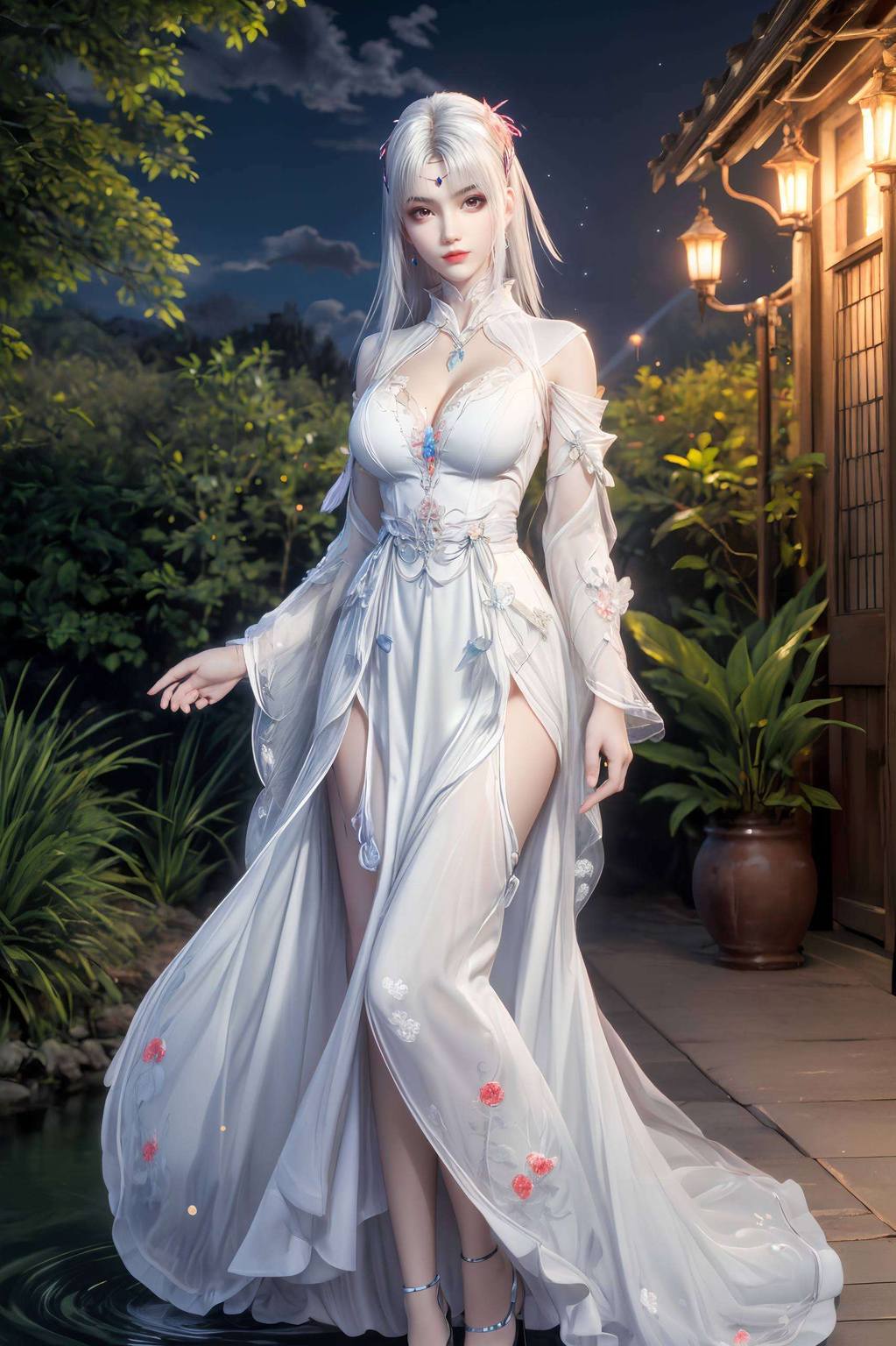 ai小医仙壁纸图文：绘画角色构图参考与护眼装饰