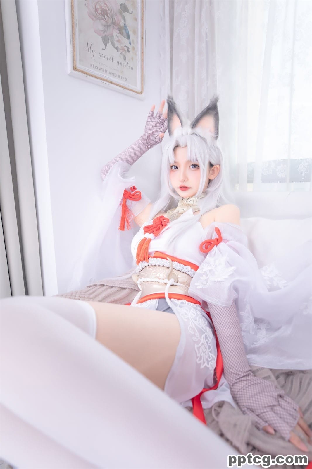 神楽坂真冬 白丝胡桃-奈奈COS 神楽坂真冬 白丝胡桃