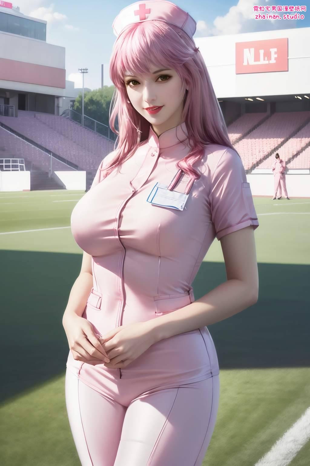 怎么独孤雁照片设置成电脑壁纸：ai绘画人物微笑素材完美像素pc粉色