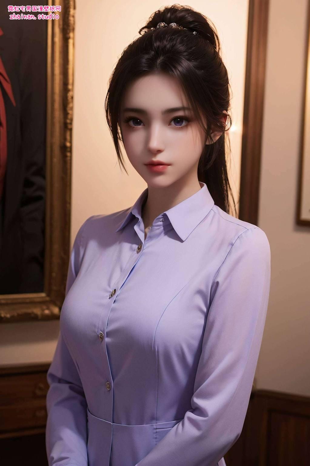 周小环紧身衣高清壁纸全屏ai绘画动作素材免费安卓桌面-皮皮兔动漫