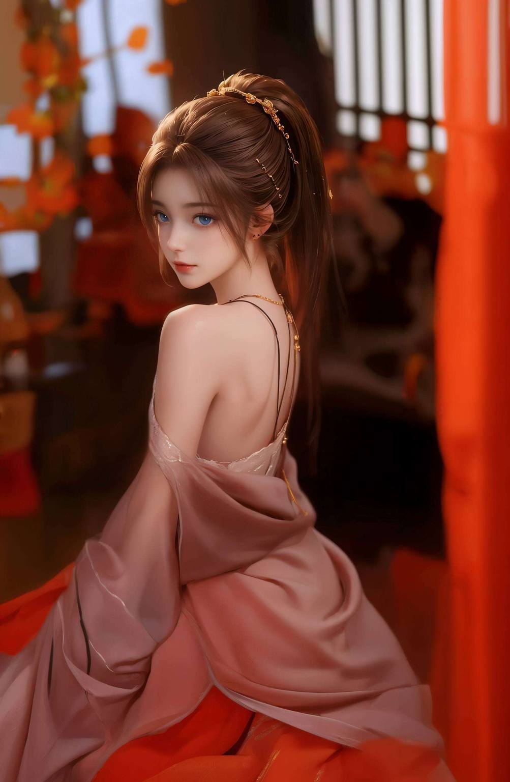 周小环紧身衣高清壁纸全屏ai绘画动作素材免费安卓桌面