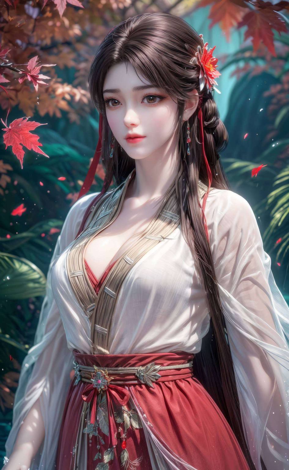 完美世界荒和火灵儿4k高清ai绘画国漫女主护眼壁纸手机1920×1080壁纸