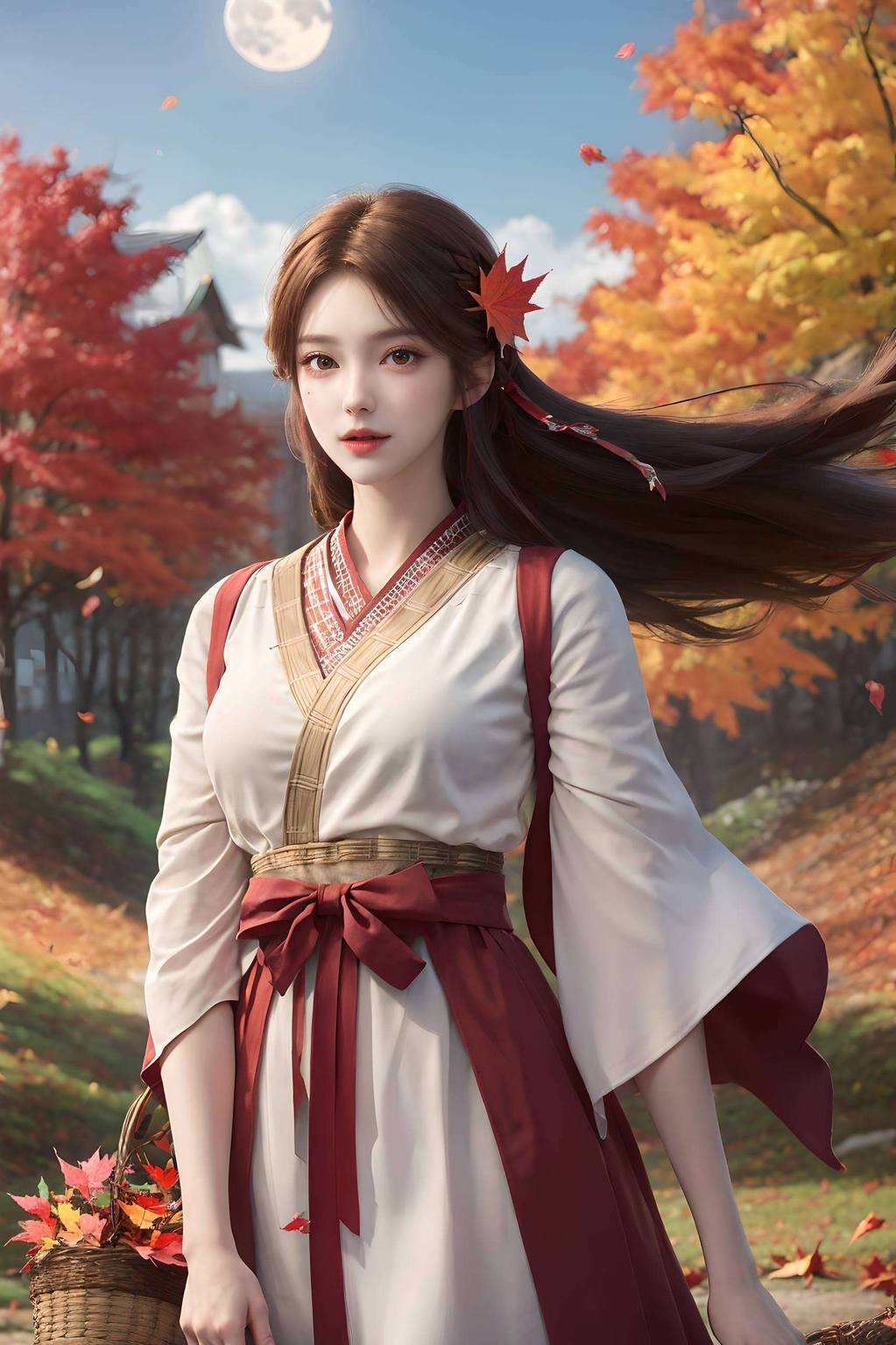 完美世界荒和火灵儿4k高清ai绘画国漫女主护眼壁纸手机1920×1080壁纸