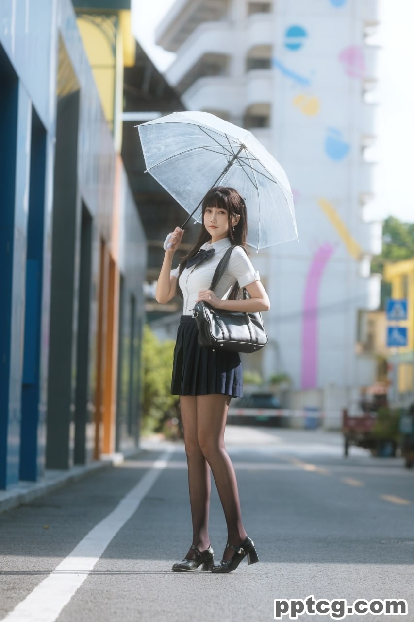 不呆猫 JK  学妹 户外