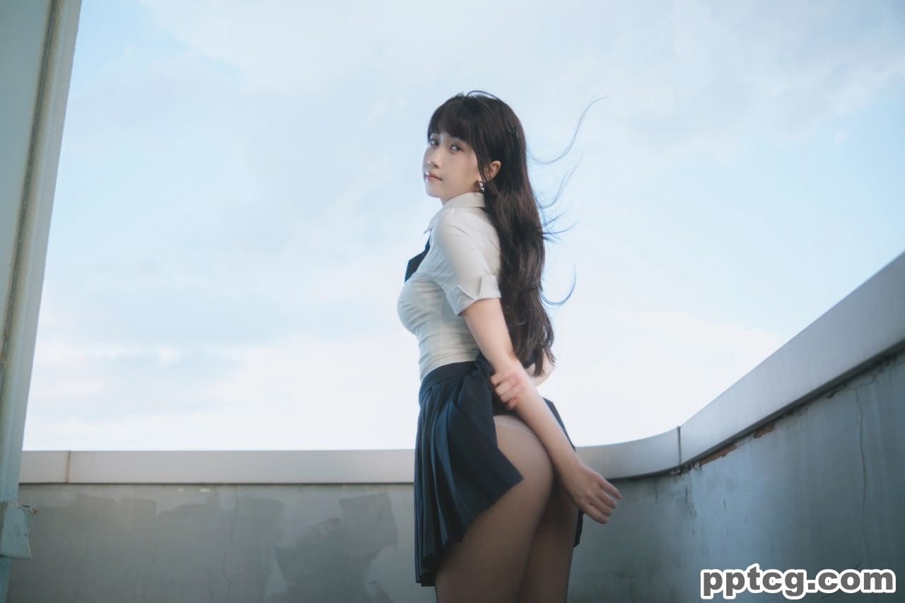 不呆猫 JK  学妹 户外