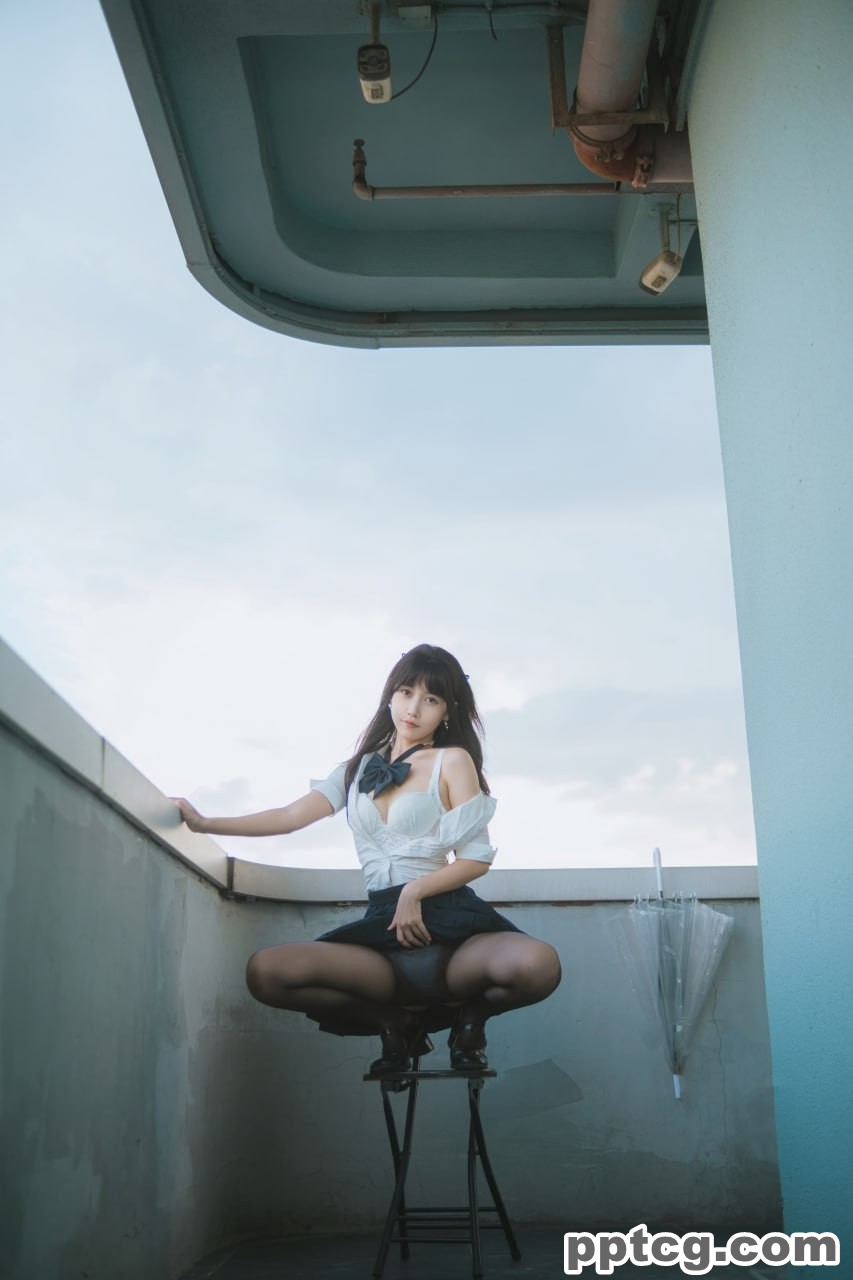 不呆猫 JK  学妹 户外