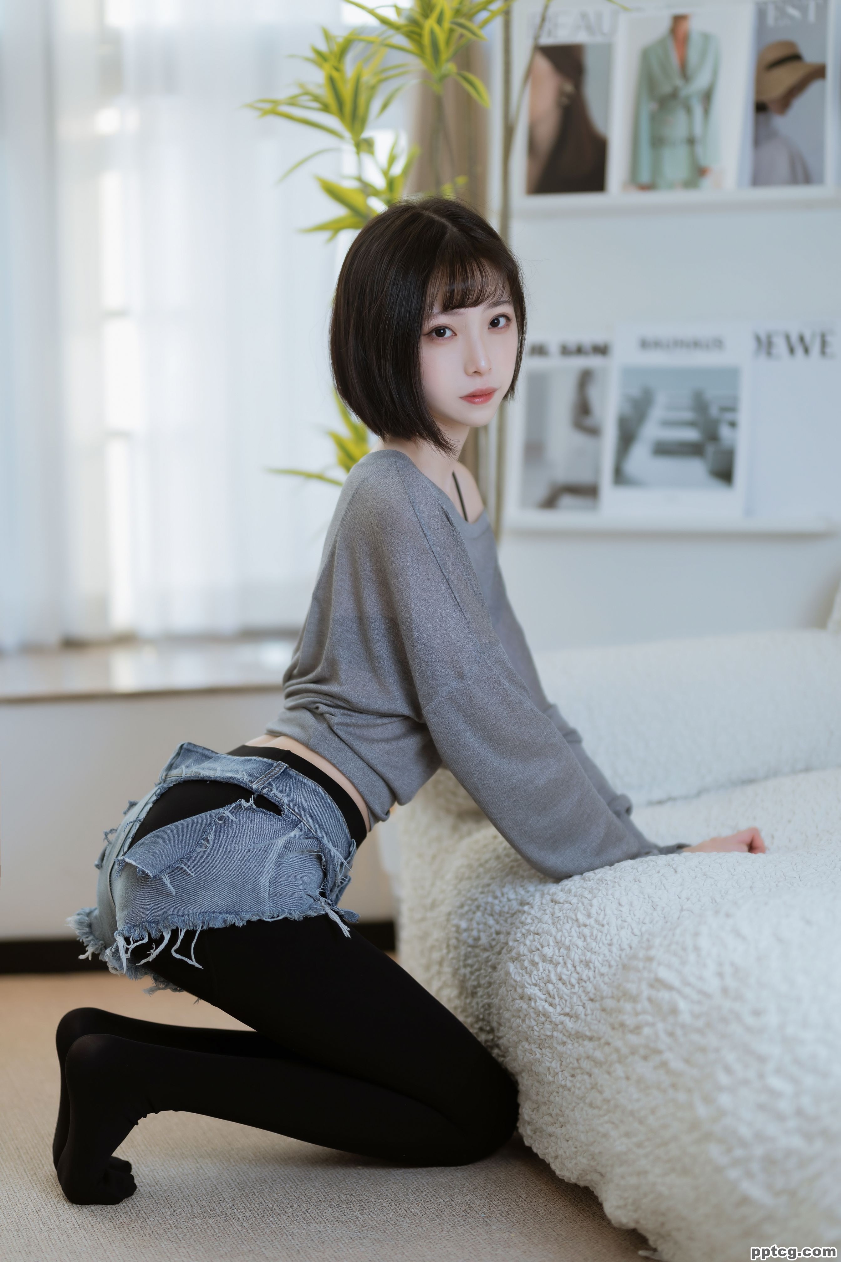 许岚LAN 半透毛衣