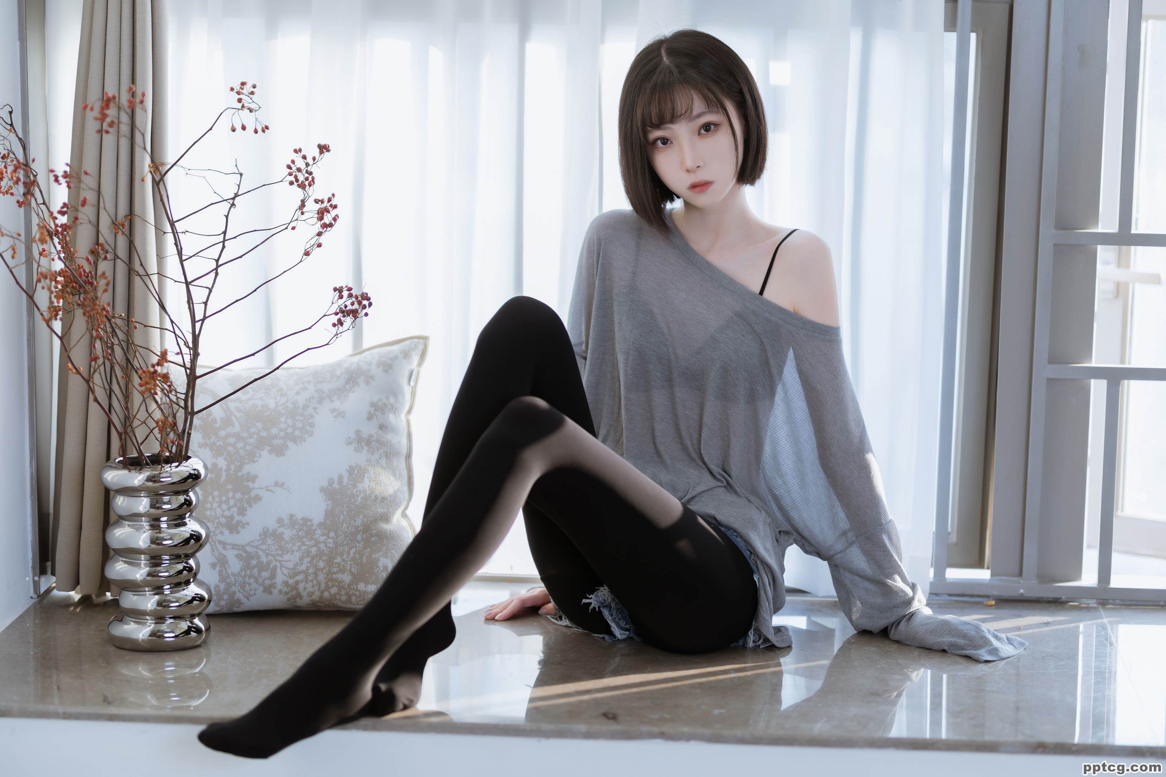 许岚LAN 半透毛衣