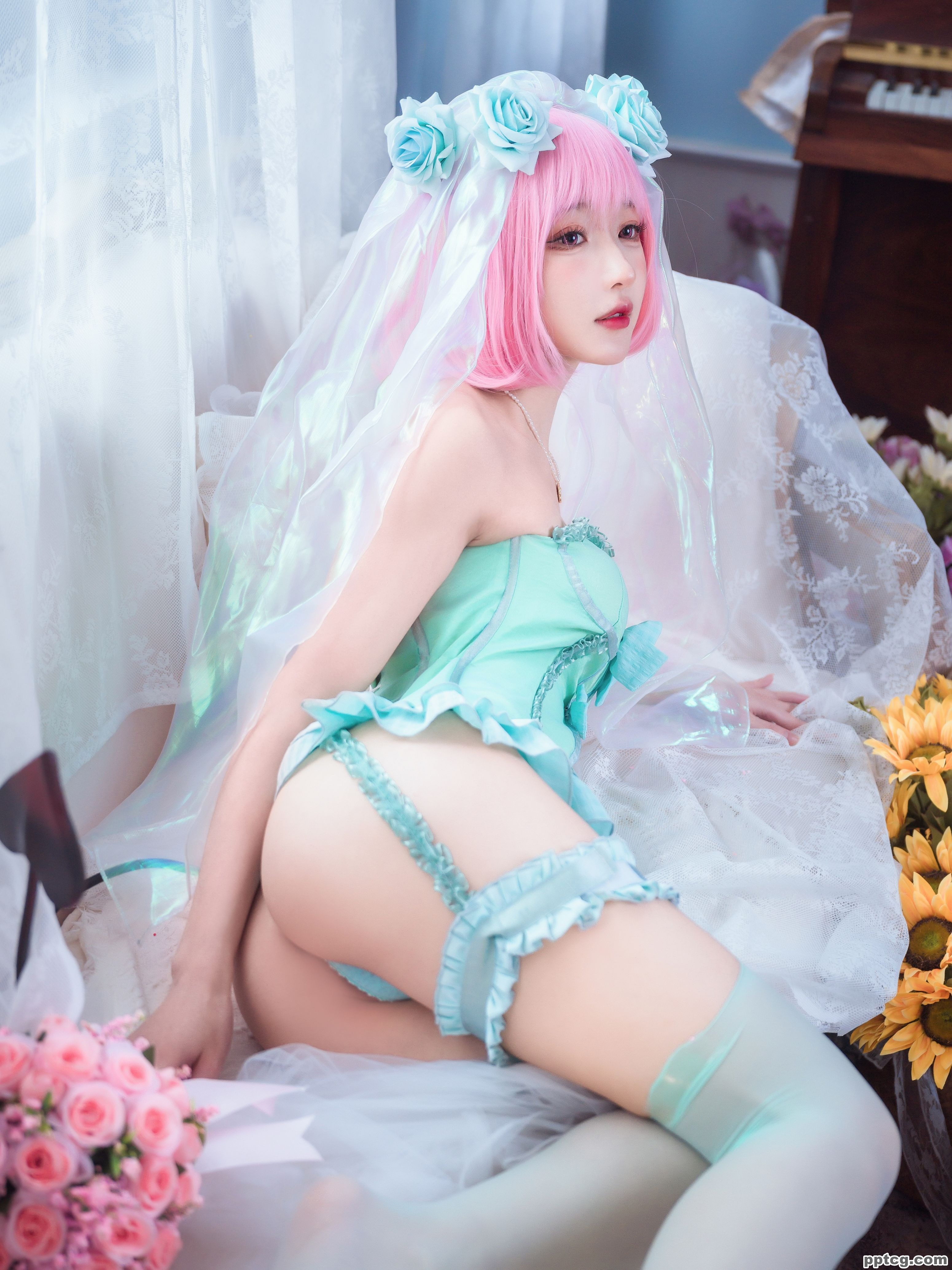 阿包也是兔娘 王女梦梦 婚纱内衣