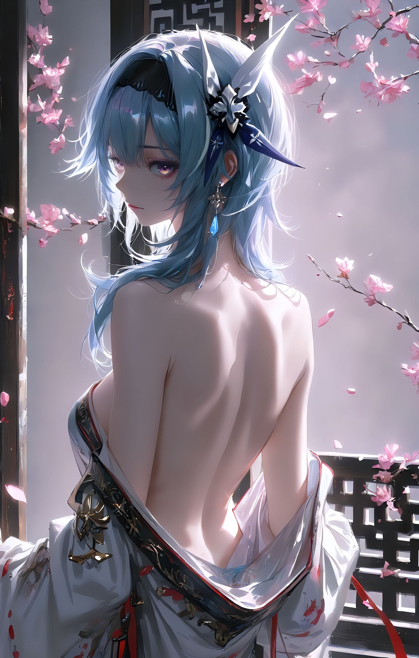 ai绘画#原神#芙宁娜、凝光、八重神子、优菈#二次元壁纸#古风壁纸-皮皮兔动漫