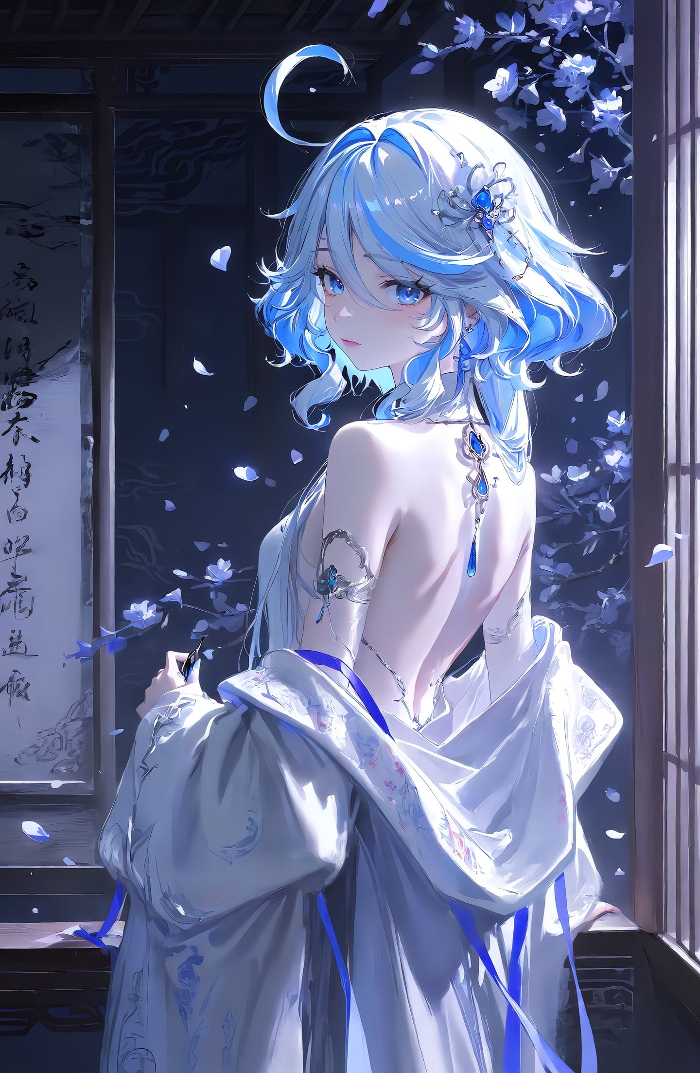 ai绘画#原神#芙宁娜、凝光、八重神子、优菈#二次元壁纸#古风壁纸