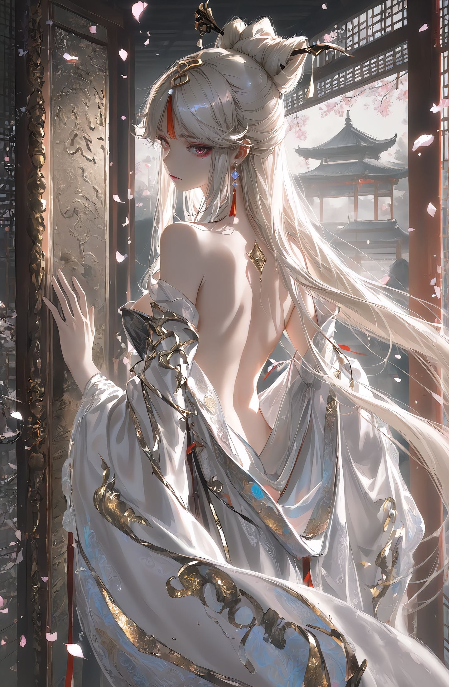 ai绘画#原神#芙宁娜、凝光、八重神子、优菈#二次元壁纸#古风壁纸