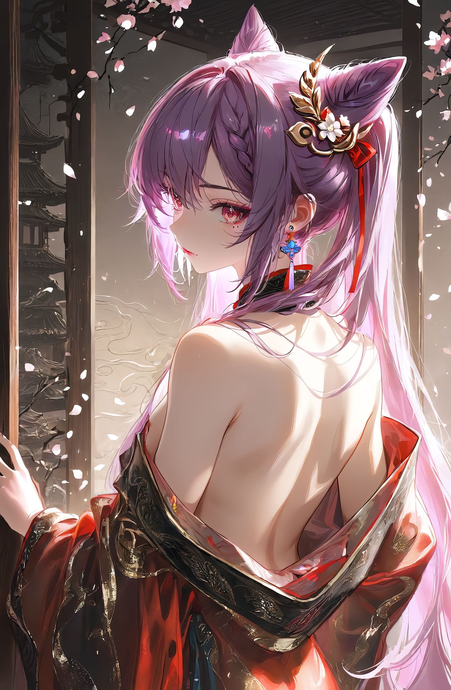 #ai绘画#原神刻晴、甘雨、申鹤、雷电将军、纳西妲#古风壁纸#二次元壁纸