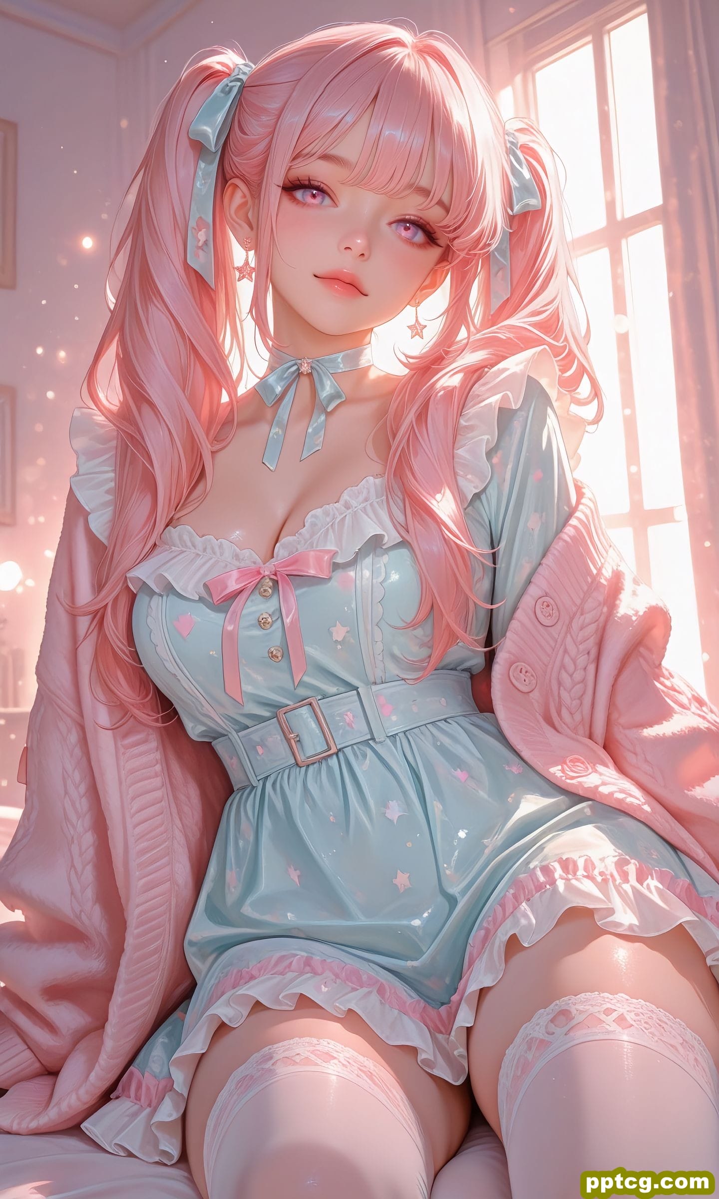 甜美少女系列 二次元 美女 粉色发 高清