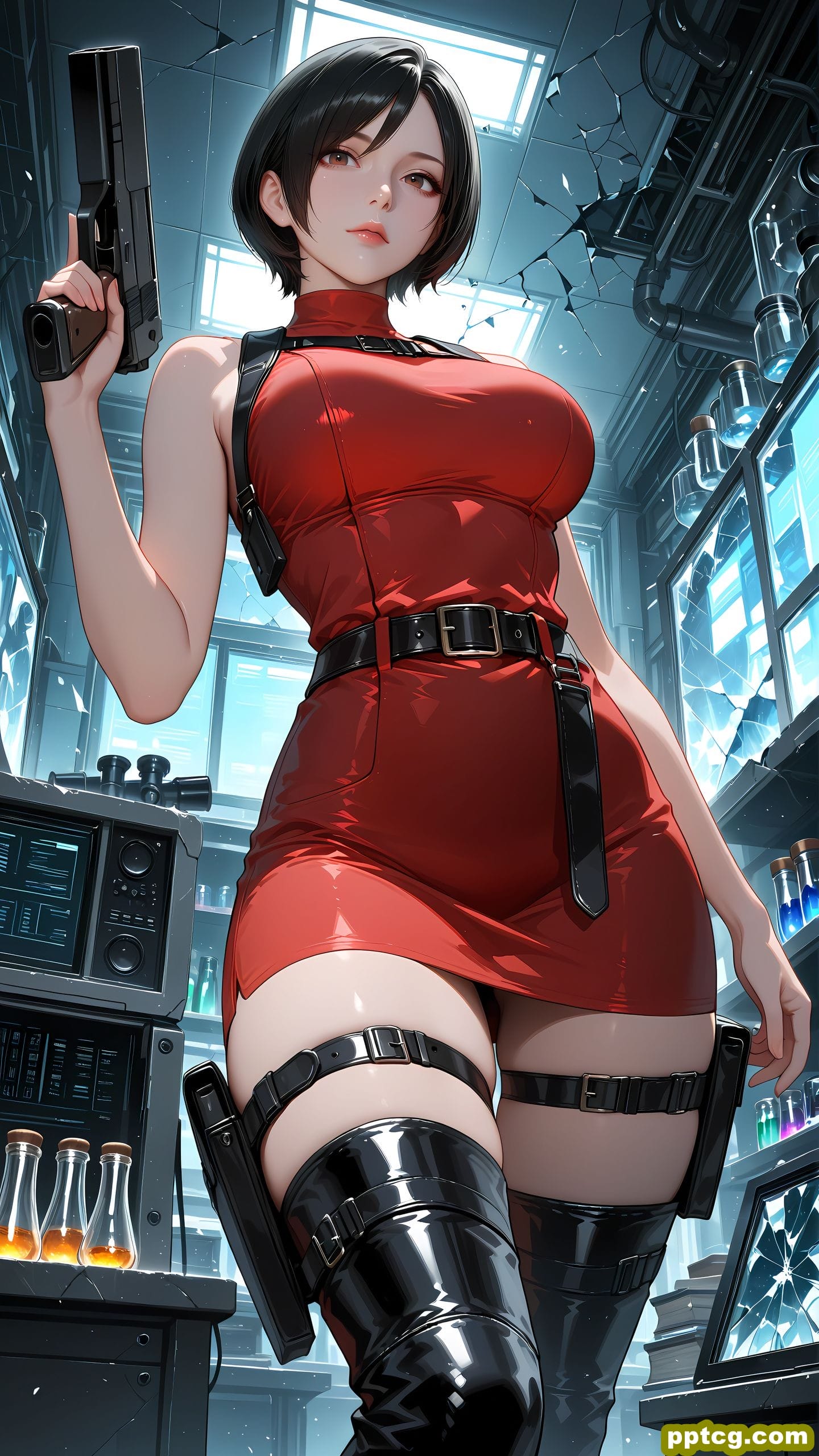 ai绘画 艾达王 生化危机 二次元 手机壁纸-皮皮兔动漫