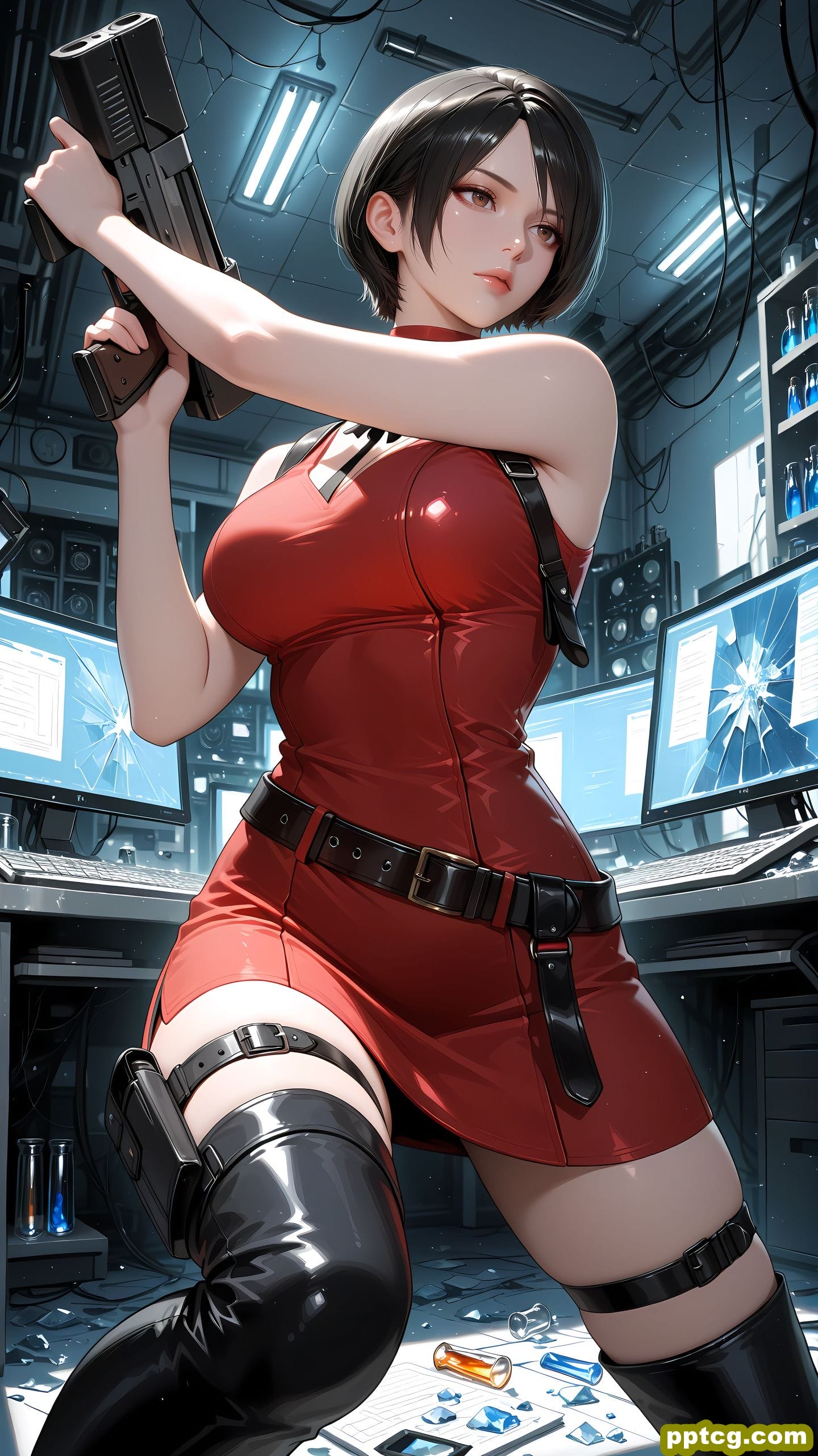 ai绘画 艾达王 生化危机 二次元 手机壁纸