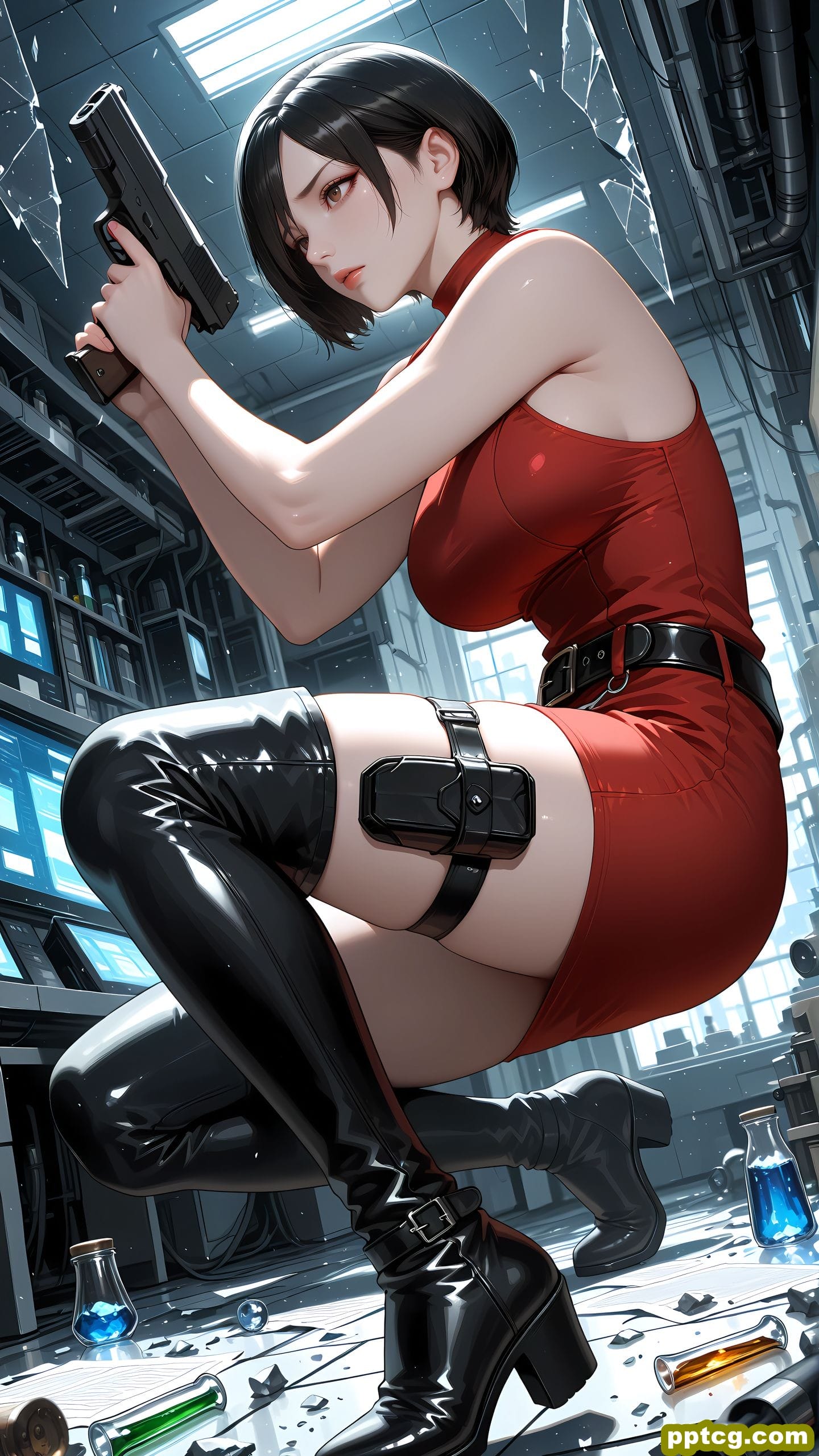 ai绘画 艾达王 生化危机 二次元 手机壁纸