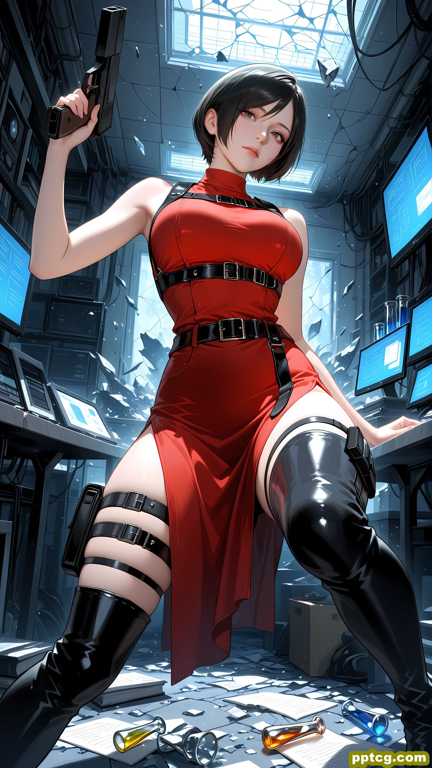 ai绘画 艾达王 生化危机 二次元 手机壁纸