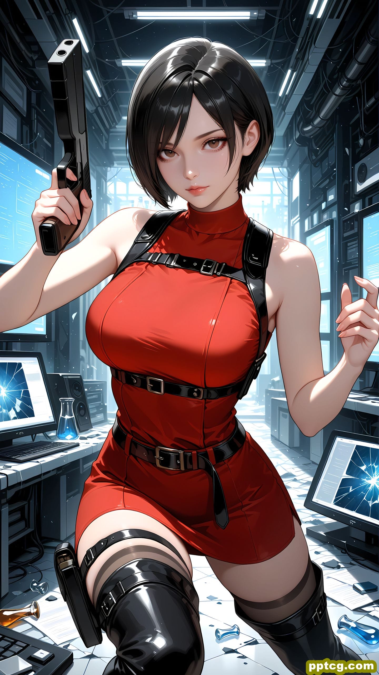 ai绘画 艾达王 生化危机 二次元 手机壁纸