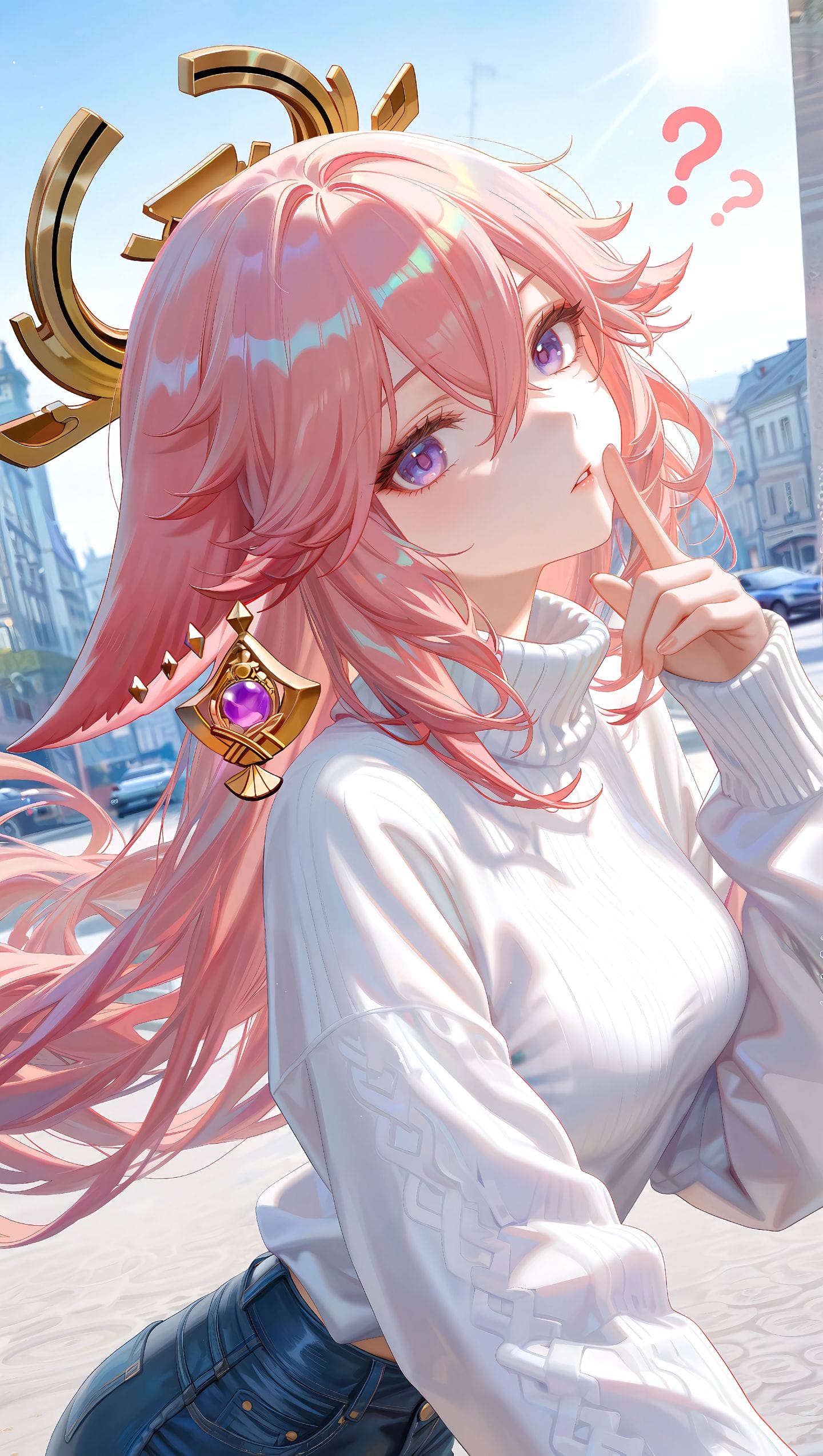 原神 甘雨 八重神子 梦见月瑞希 神里绫华 想尝尝我的口红？-皮皮兔动漫