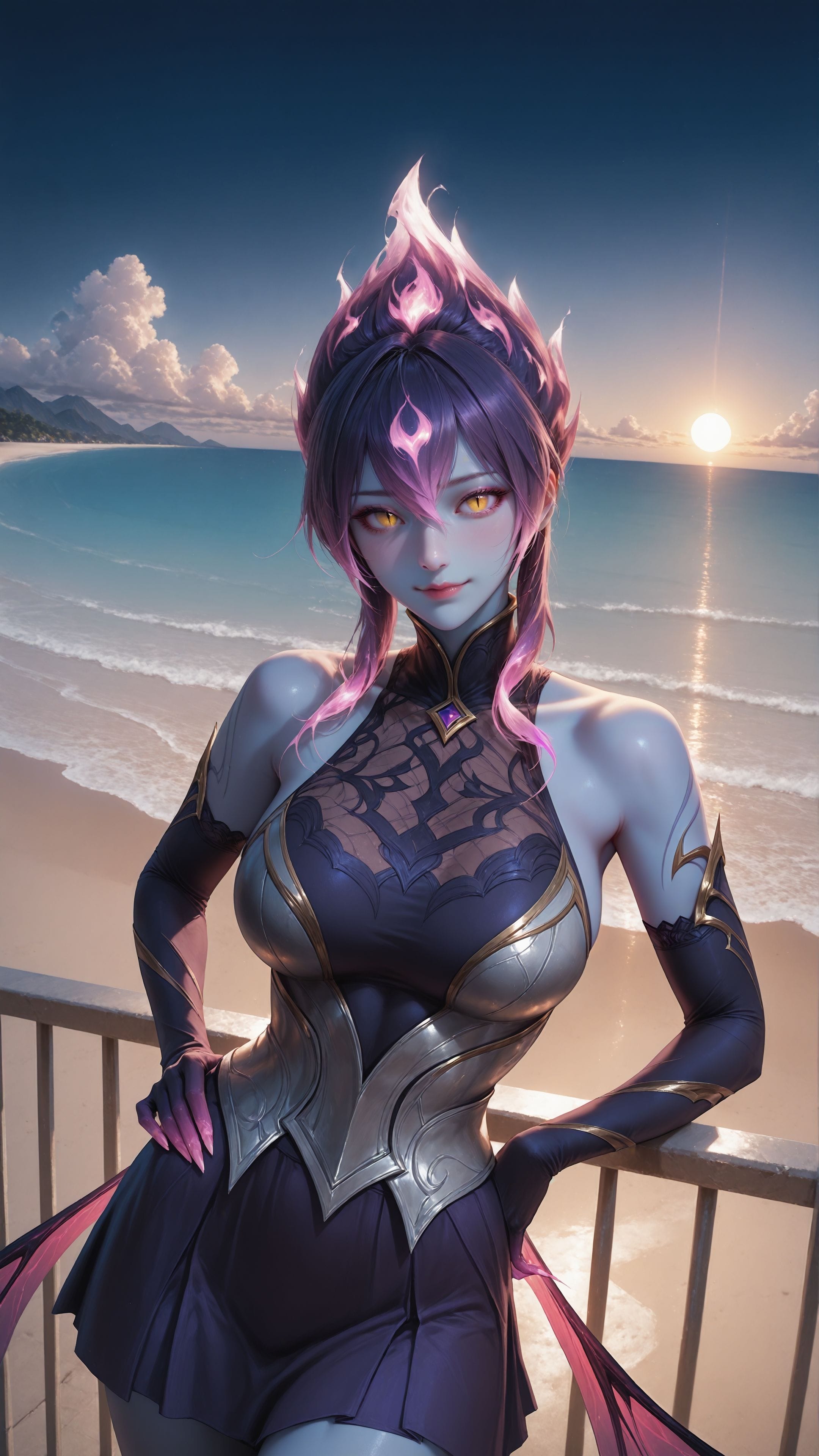 ai绘画 英雄联盟 手机壁纸 二次元 卡莎 格温 寒冰 阿卡丽 女枪