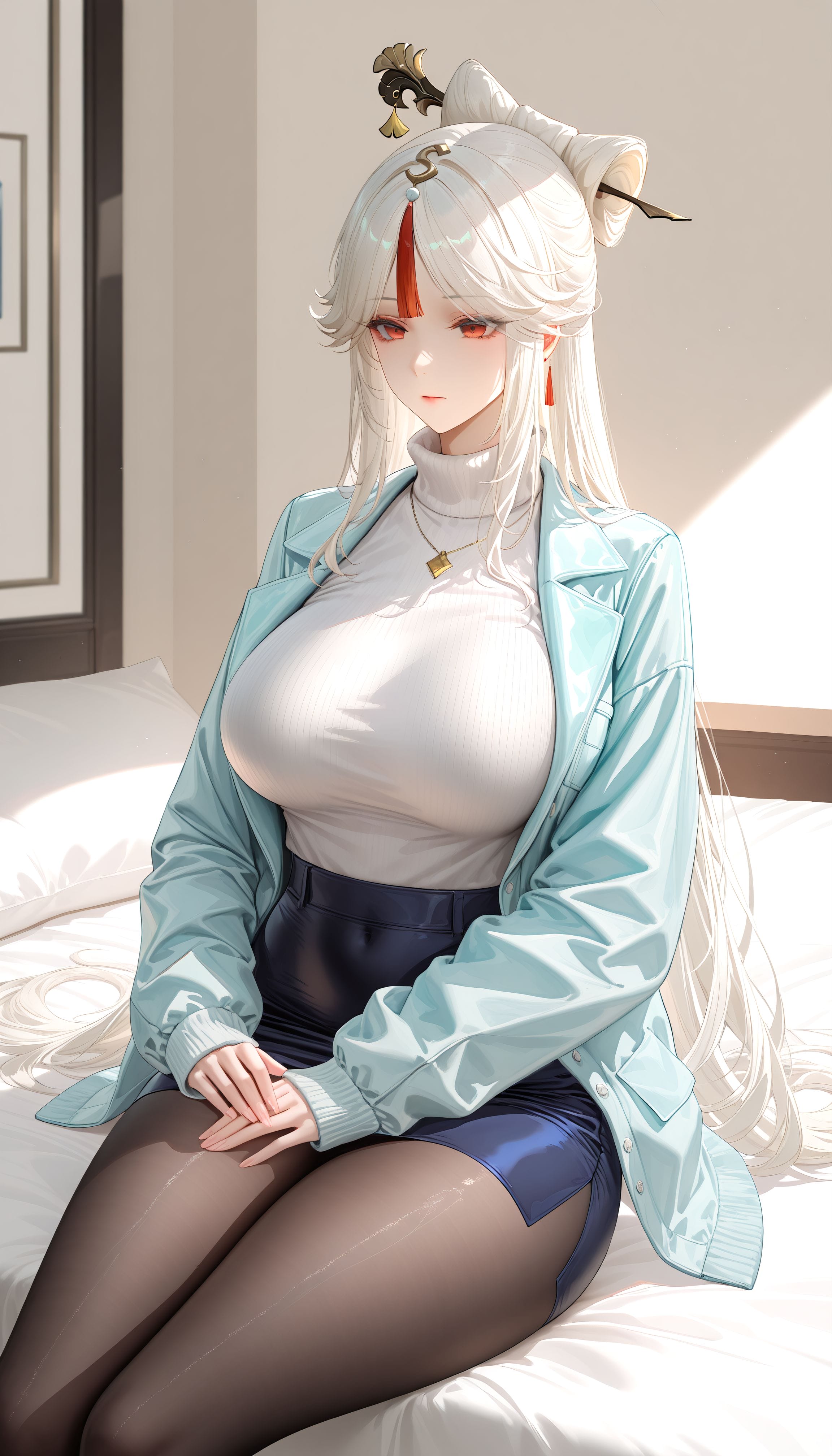 凝光 二次元 完美身材 雪女 原神