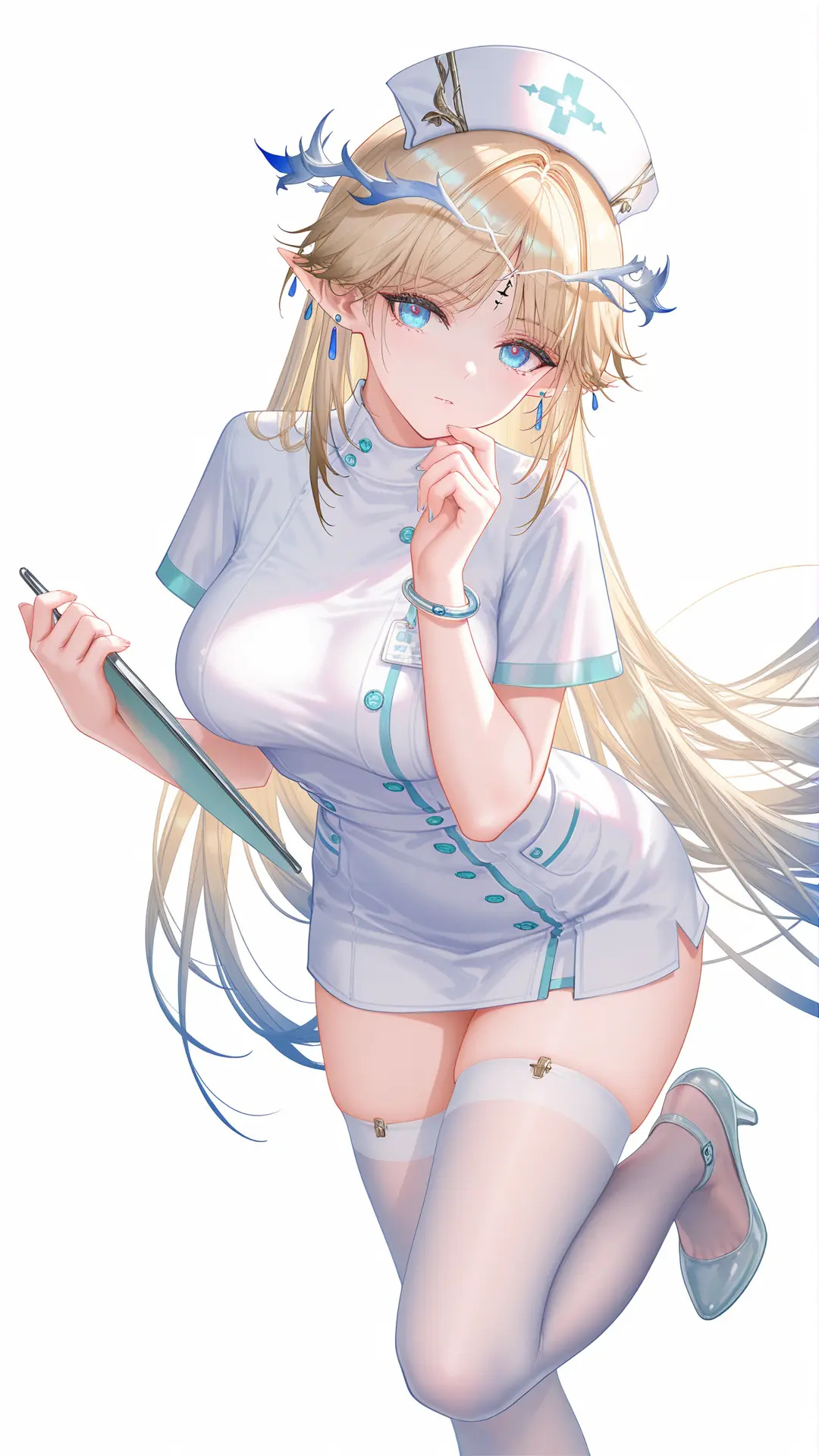 卡提希娅大家都抽到了吧？鸣潮 卡提希娅 丝袜 白丝 手机高清壁纸-皮皮兔动漫