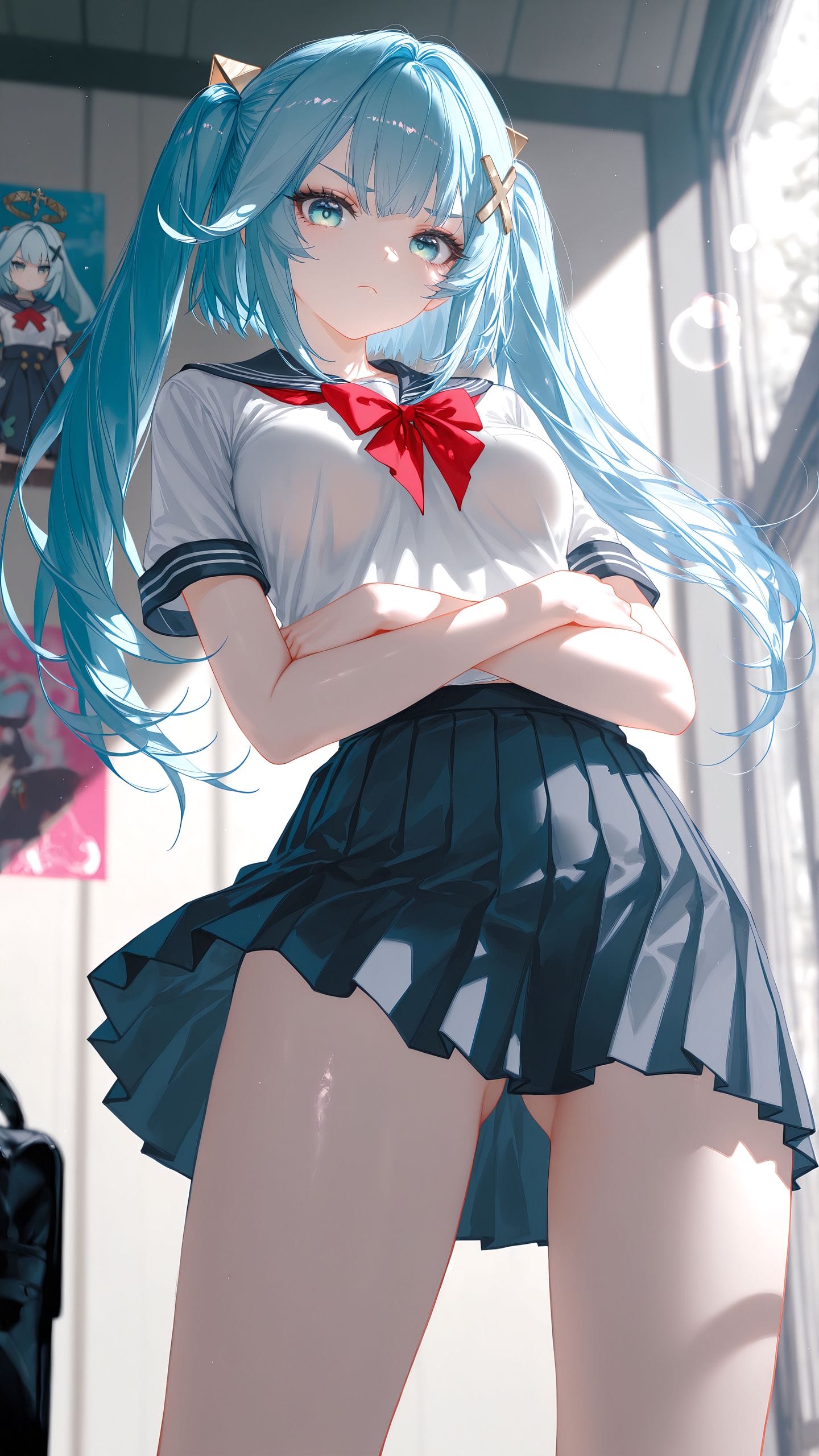 校园 原神二创 神里绫华 ai绘画 甘雨 高清