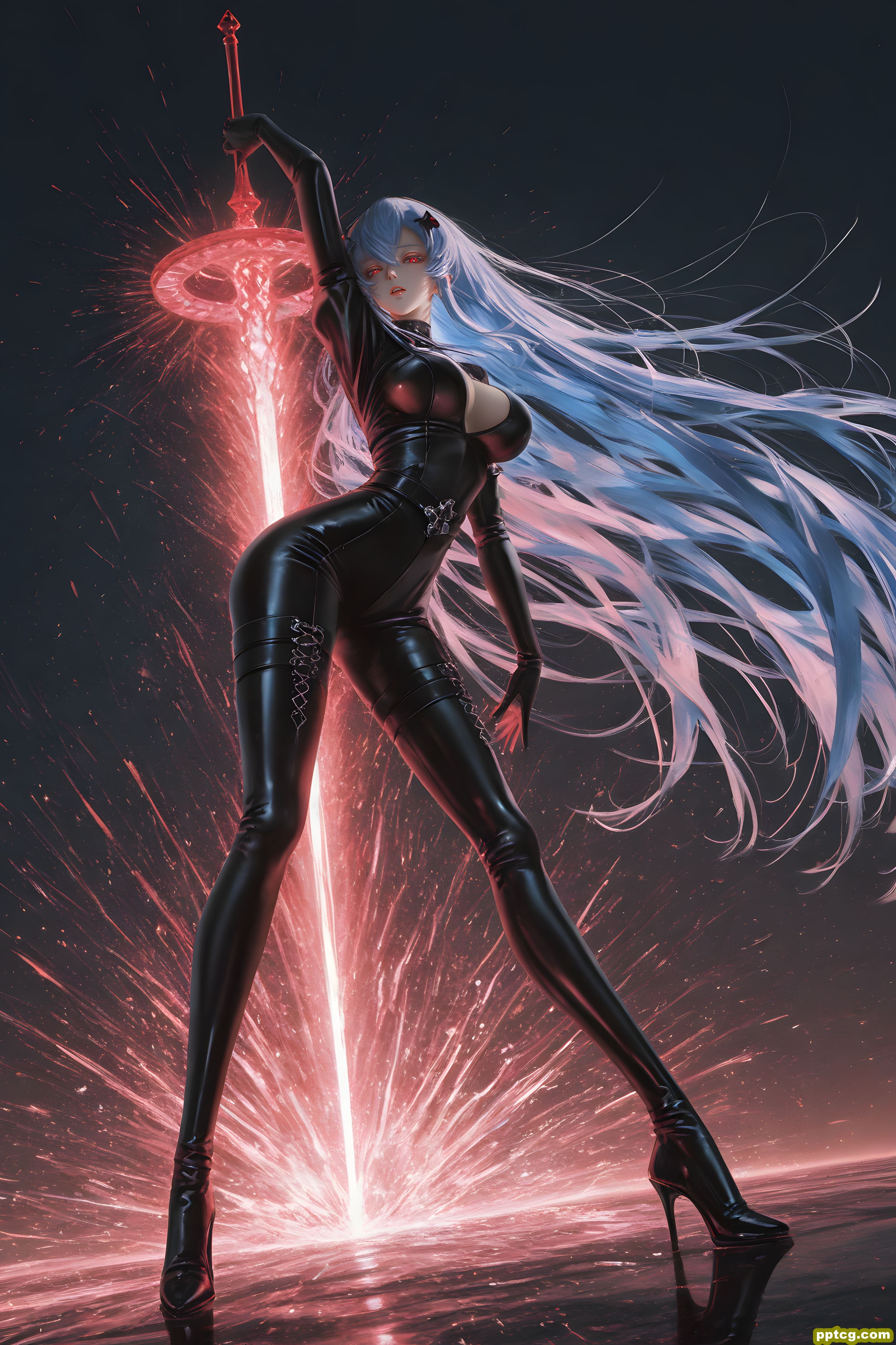 艾斯德斯 暗黑风 斩赤红之瞳 二次元 手机壁纸