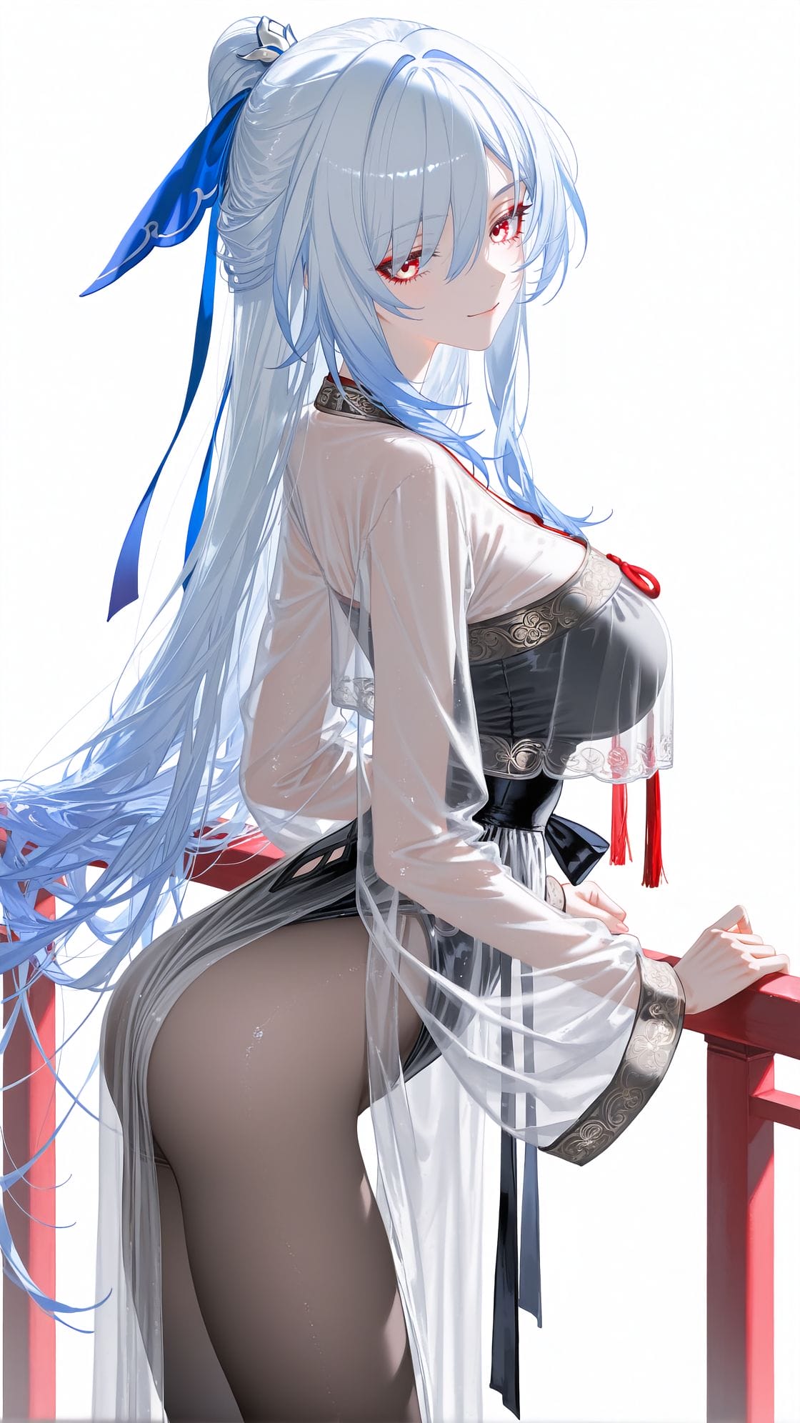 汉服黑丝的镜流 崩坏星穹铁道 镜流 美图壁纸-皮皮兔动漫